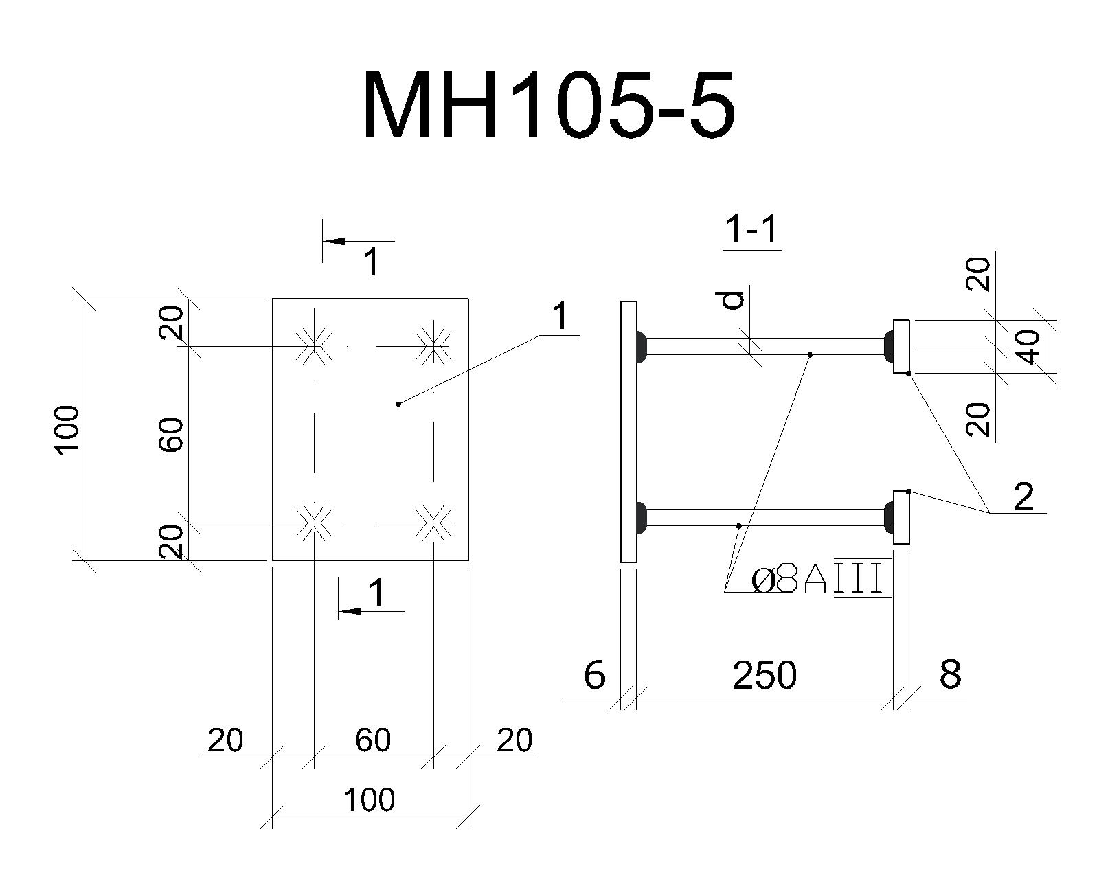 Изделие закладное МН 105-5
