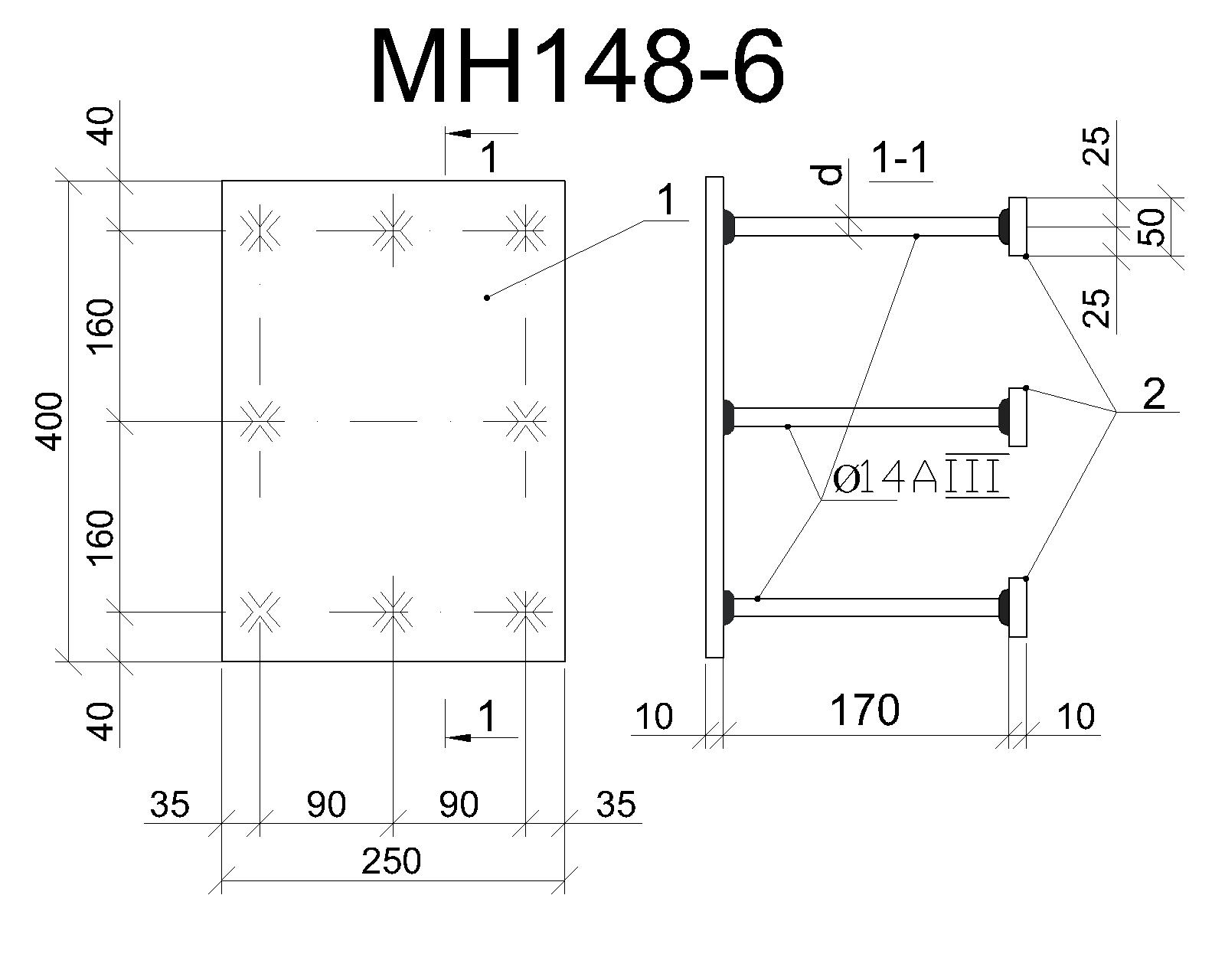 Изделие закладное МН 148-6