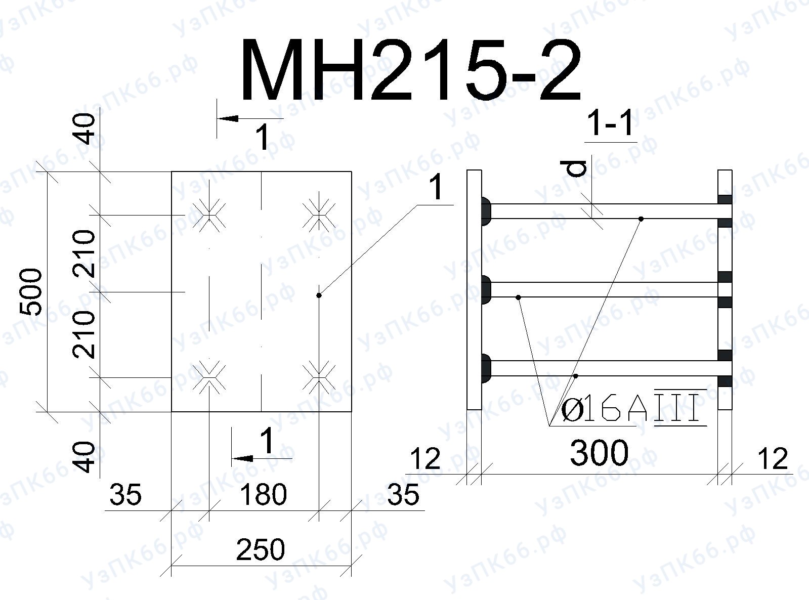 Изделие закладное МН 215-2