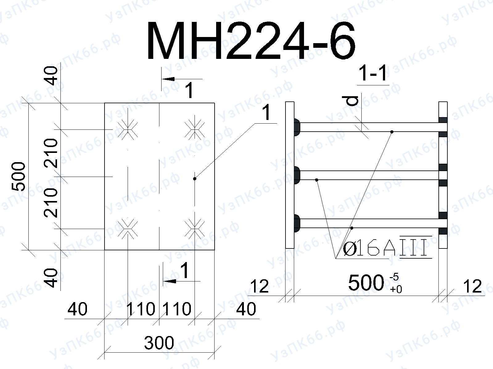 Изделие закладное МН 224-6