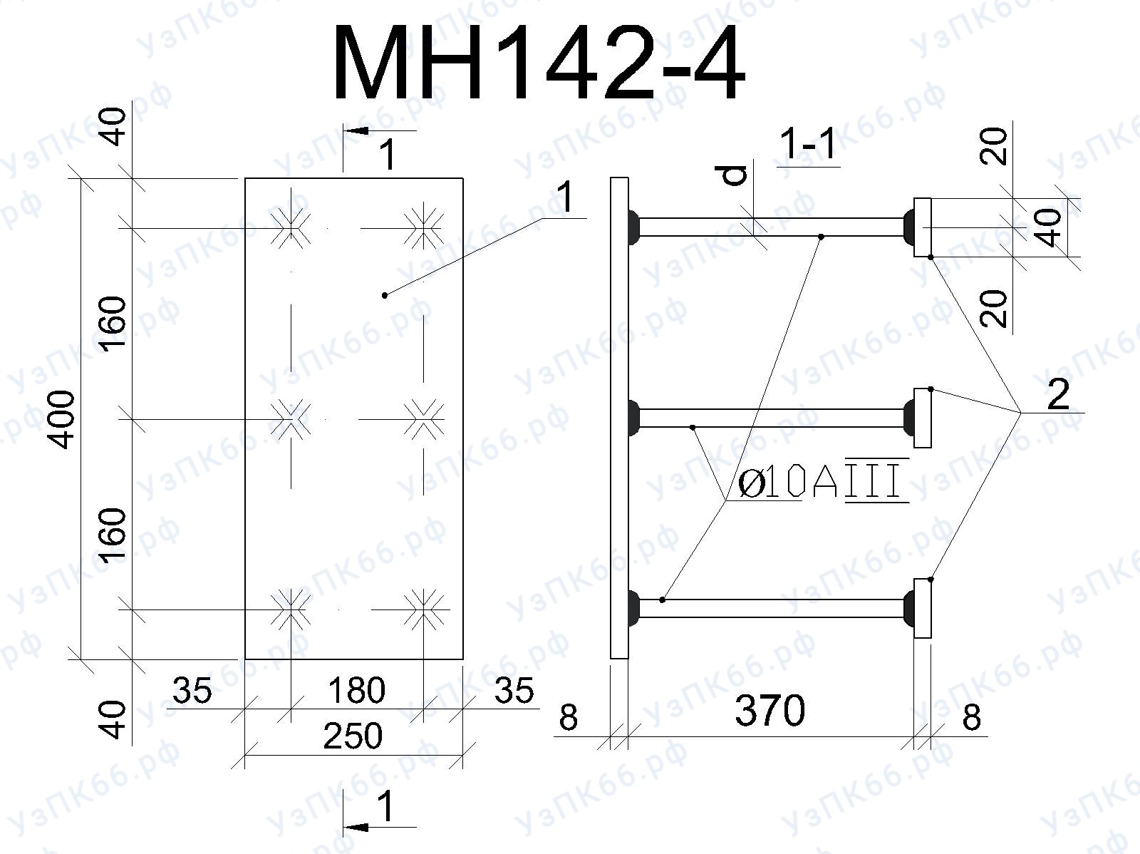 Изделие закладное МН 142-4