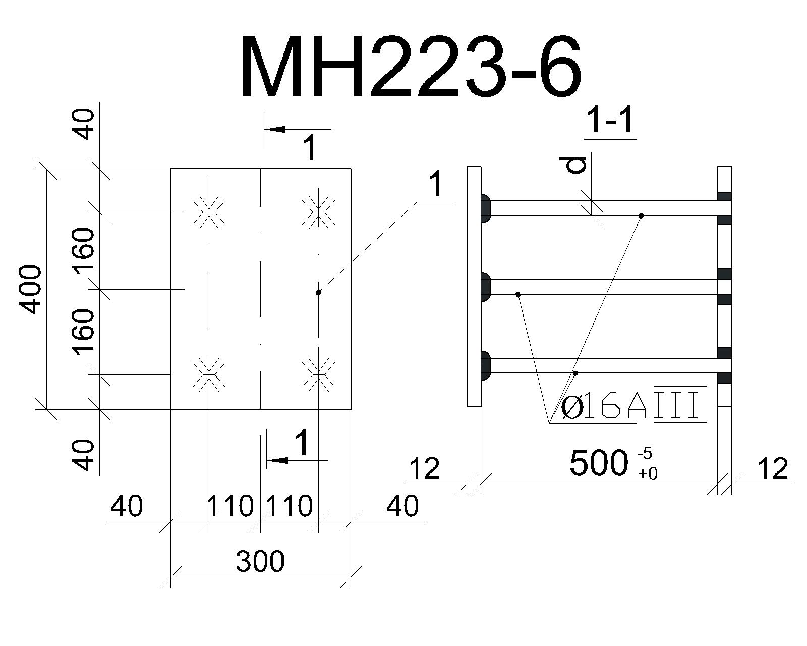 Изделие закладное МН 223-6