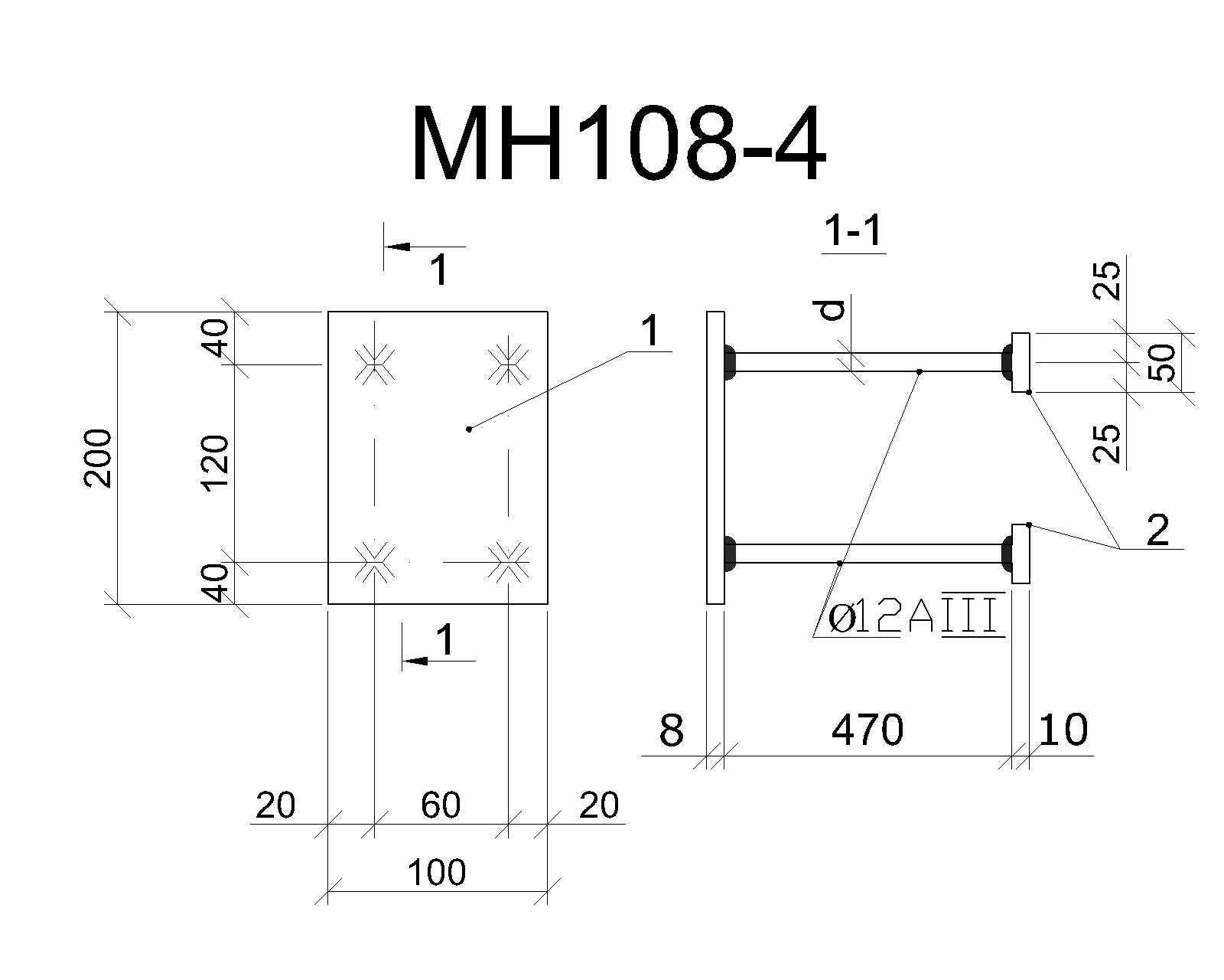 Изделие закладное МН 108-4