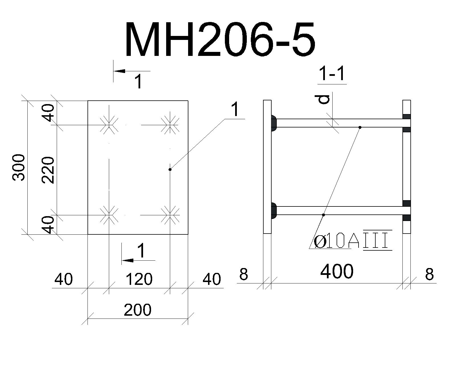 Изделие закладное МН 206-5