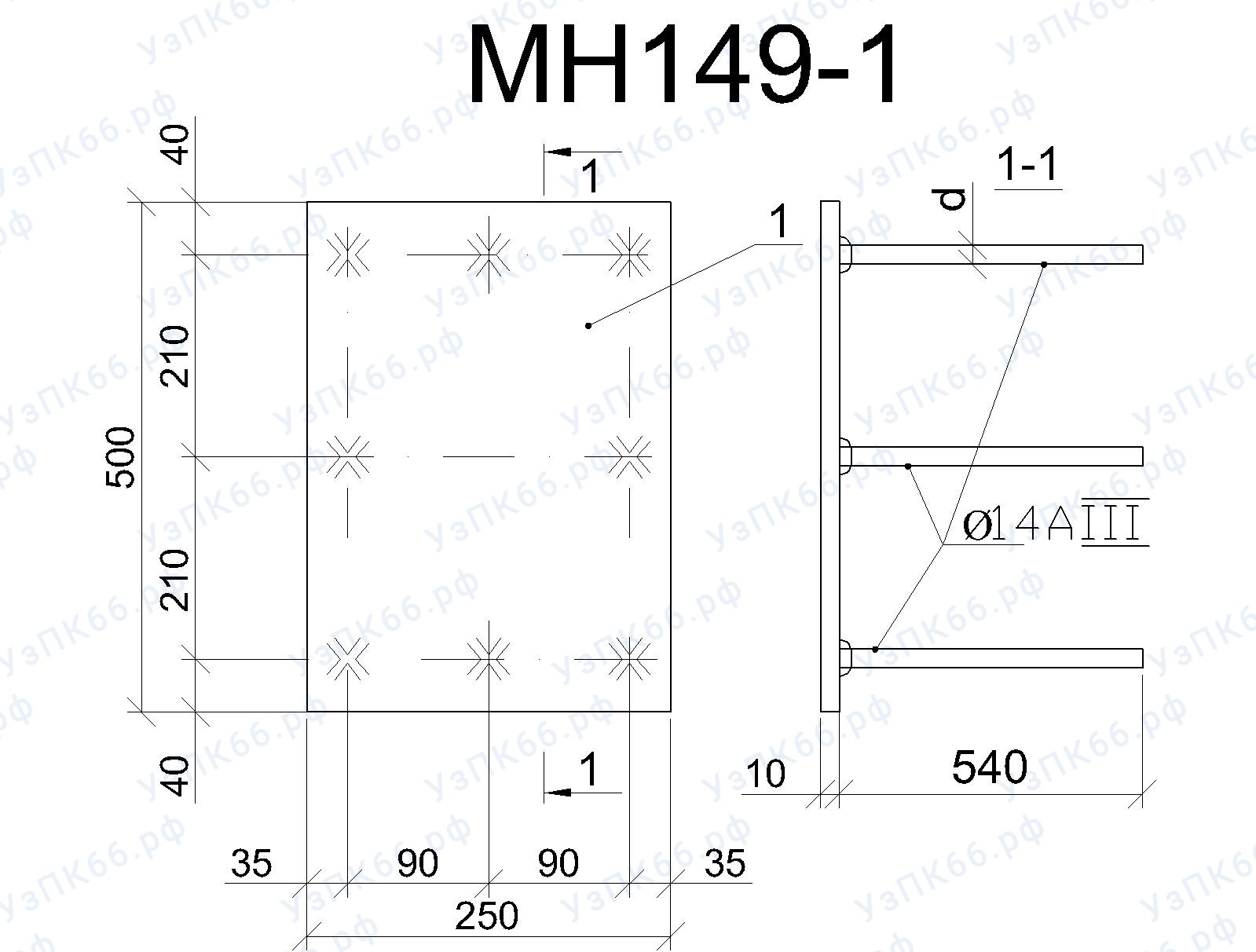 Изделие закладное МН 149-1