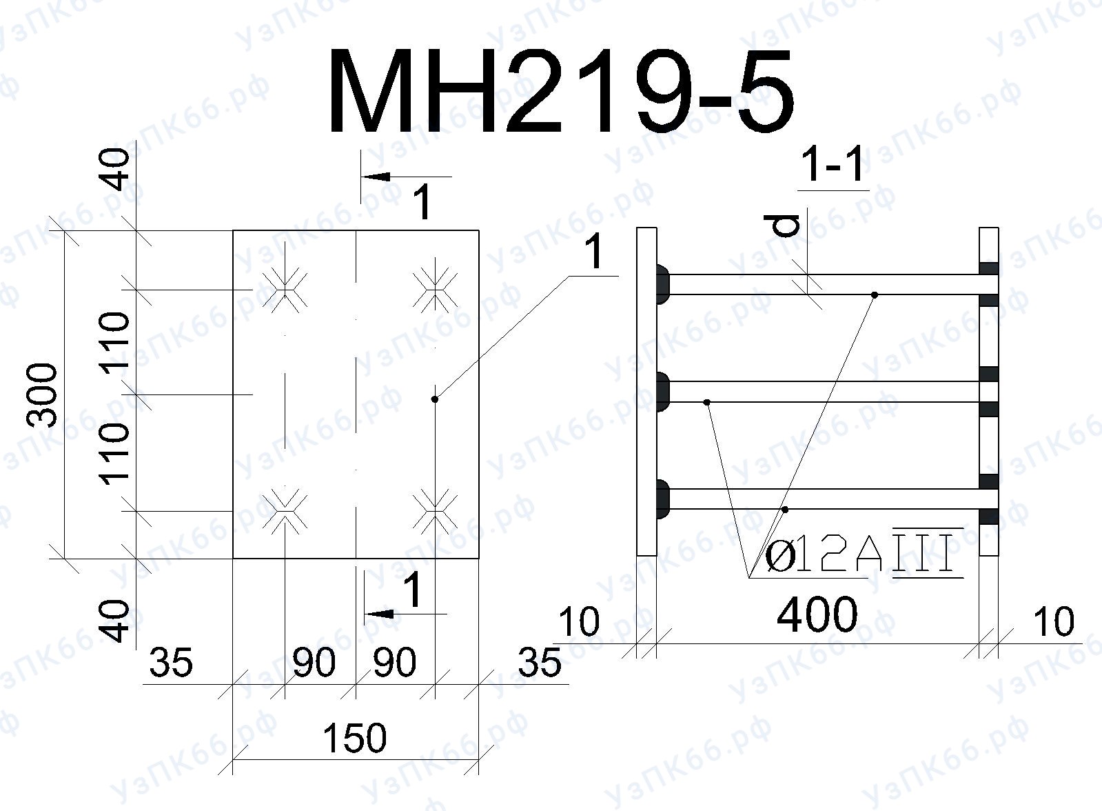 Изделие закладное МН 219-5
