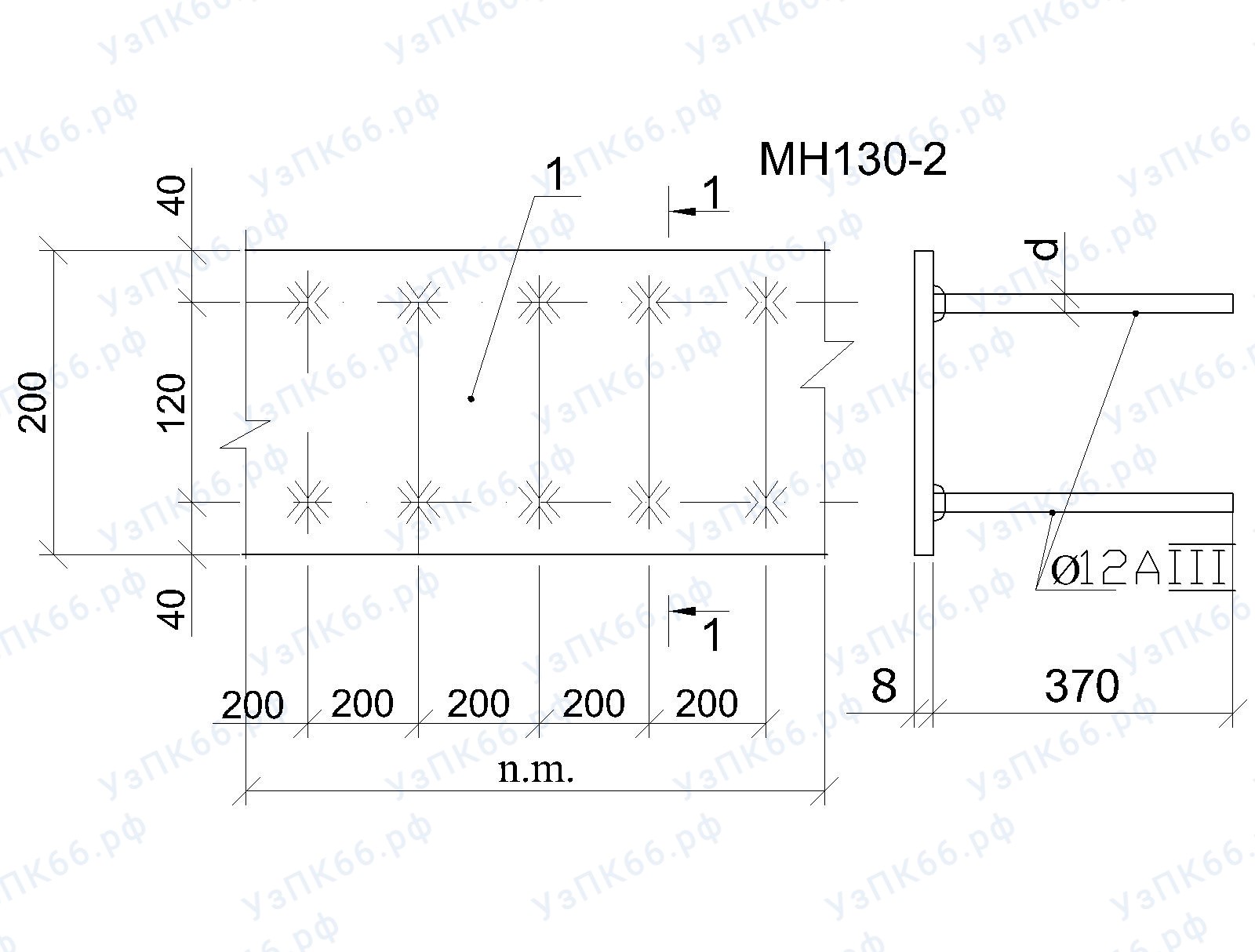 Изделие закладное МН 130-2