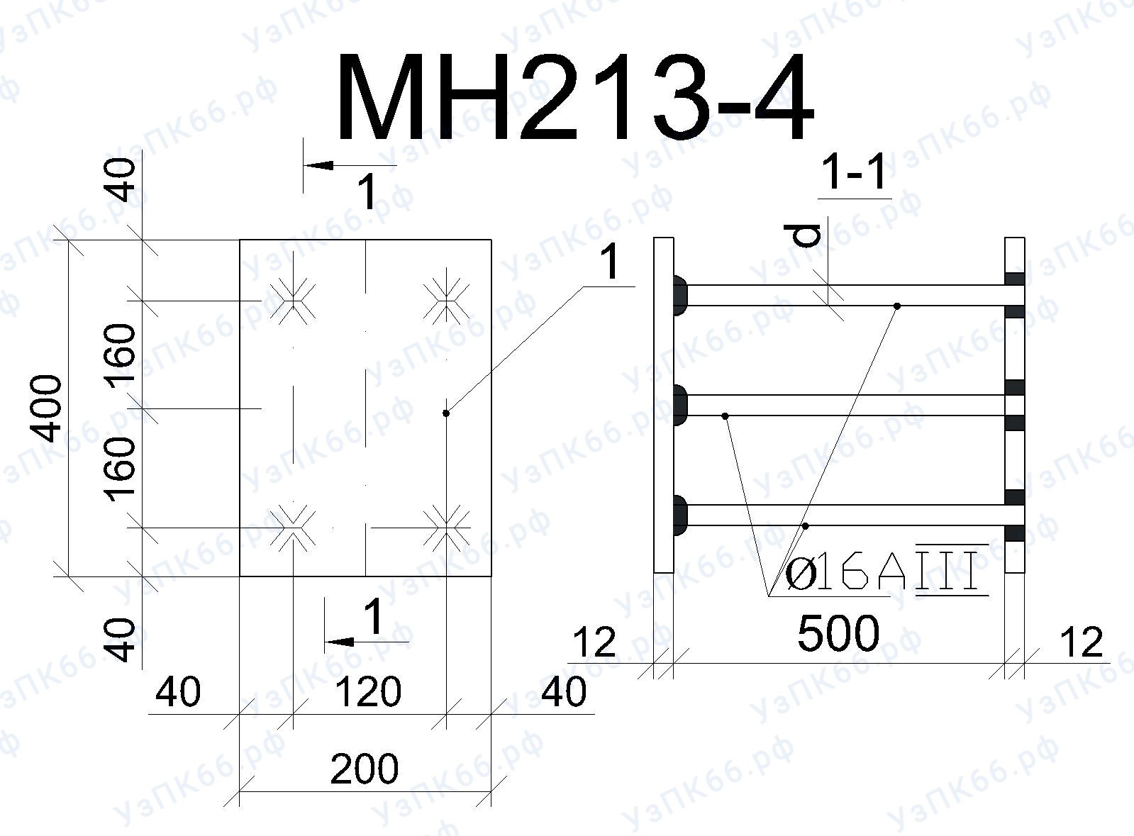 Изделие закладное МН 213-4