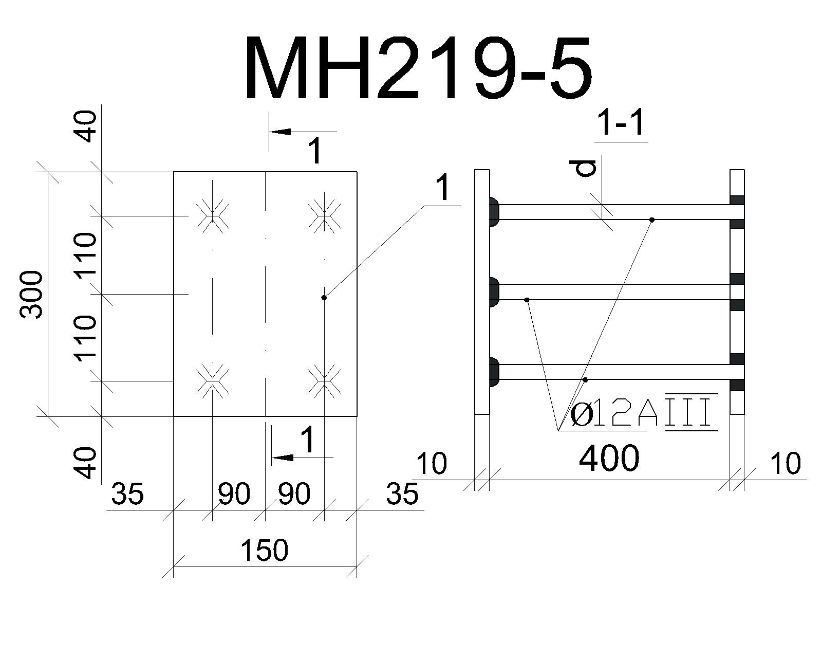 Изделие закладное МН 219-5