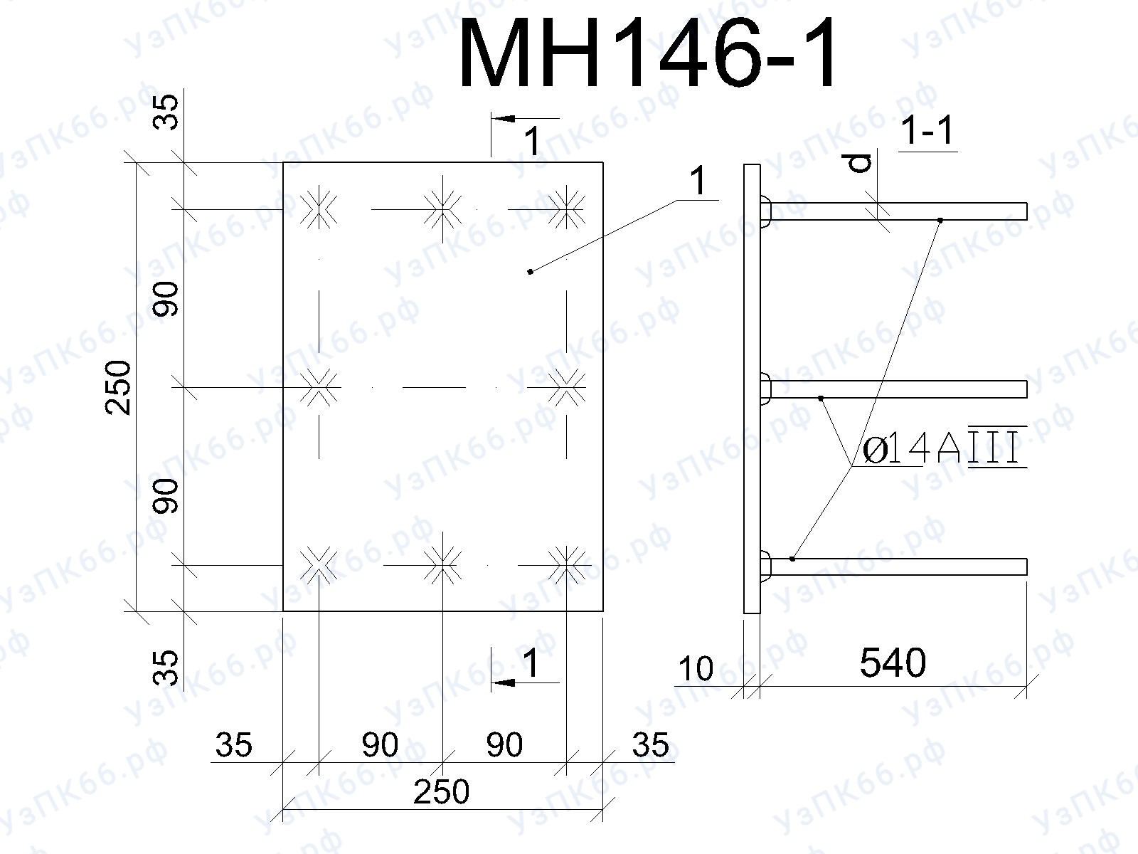 Изделие закладное МН 146-1