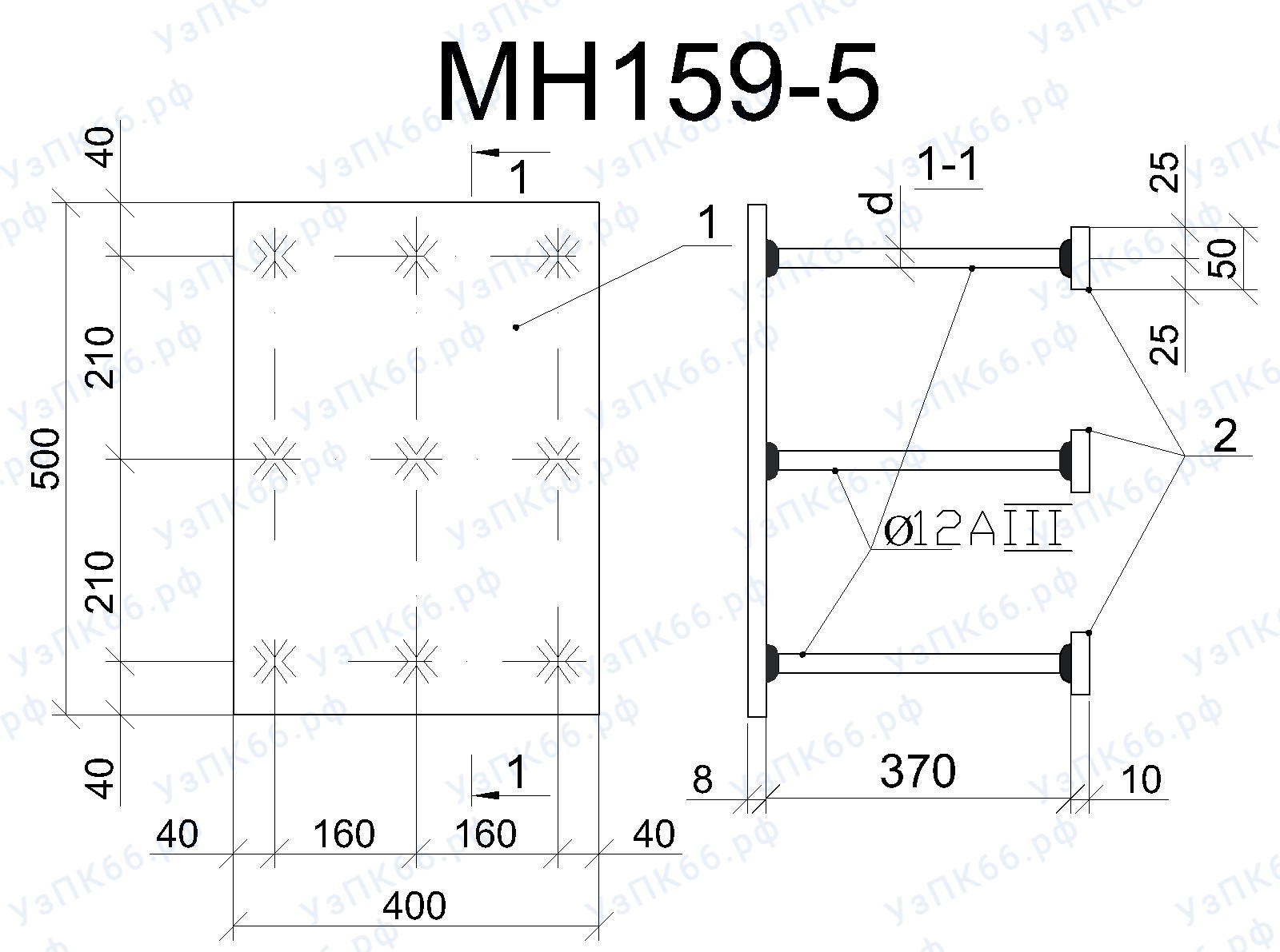 Изделие закладное МН 159-5