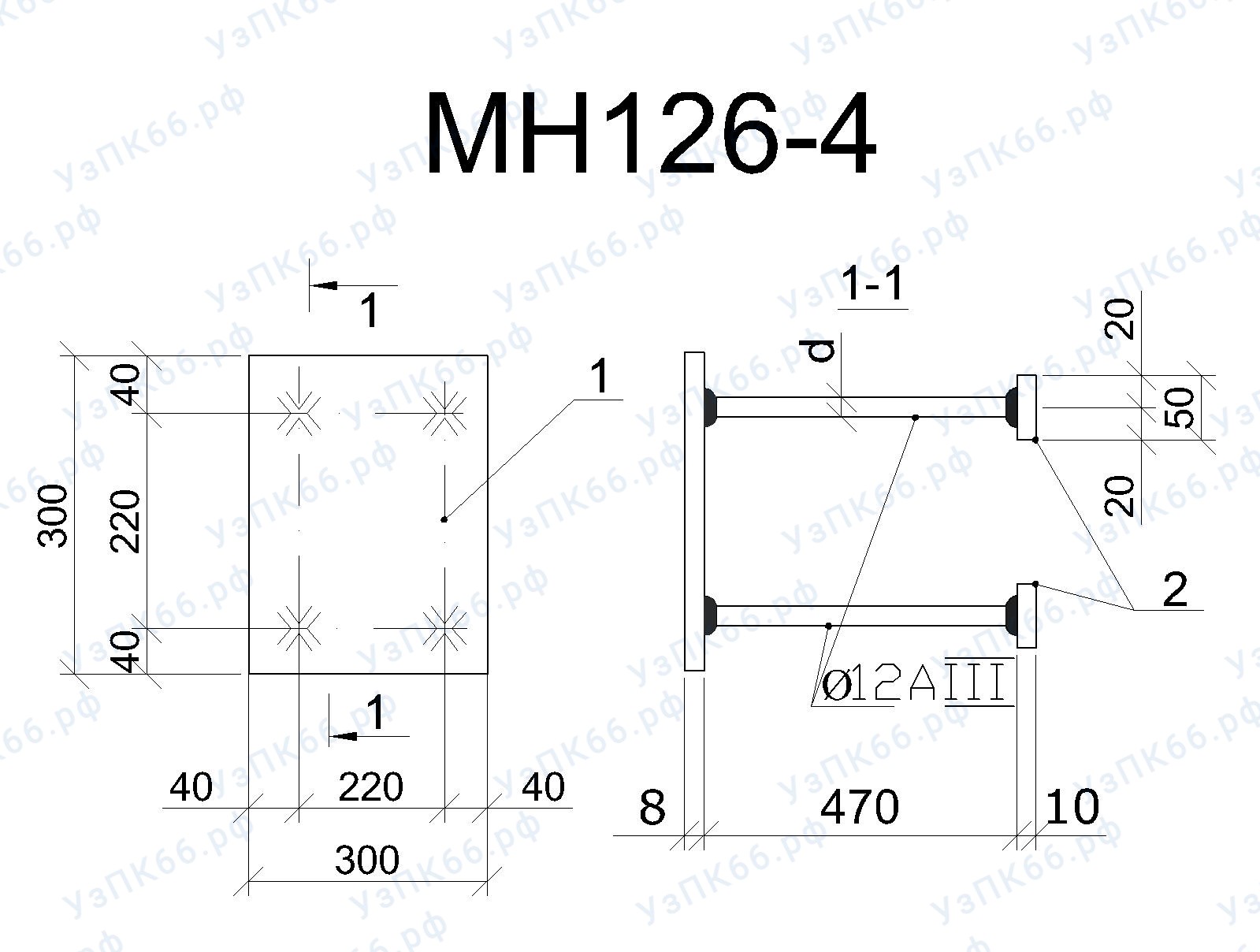 Изделие закладное МН 126-4