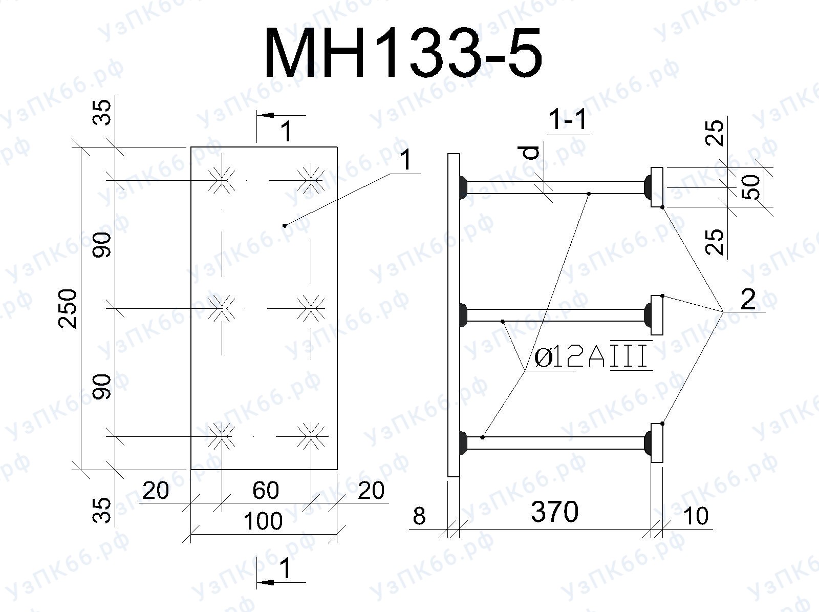 Изделие закладное МН 133-5