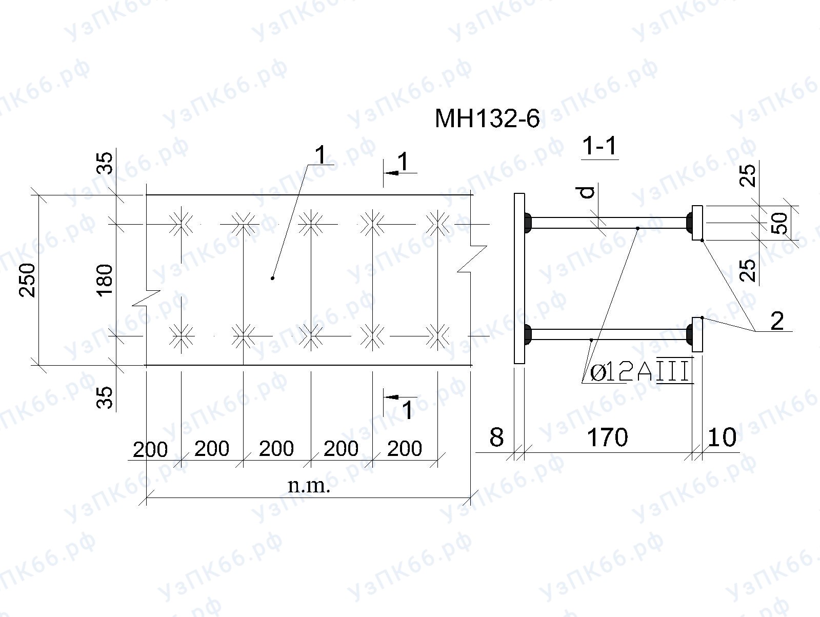 Изделие закладное МН 132-6