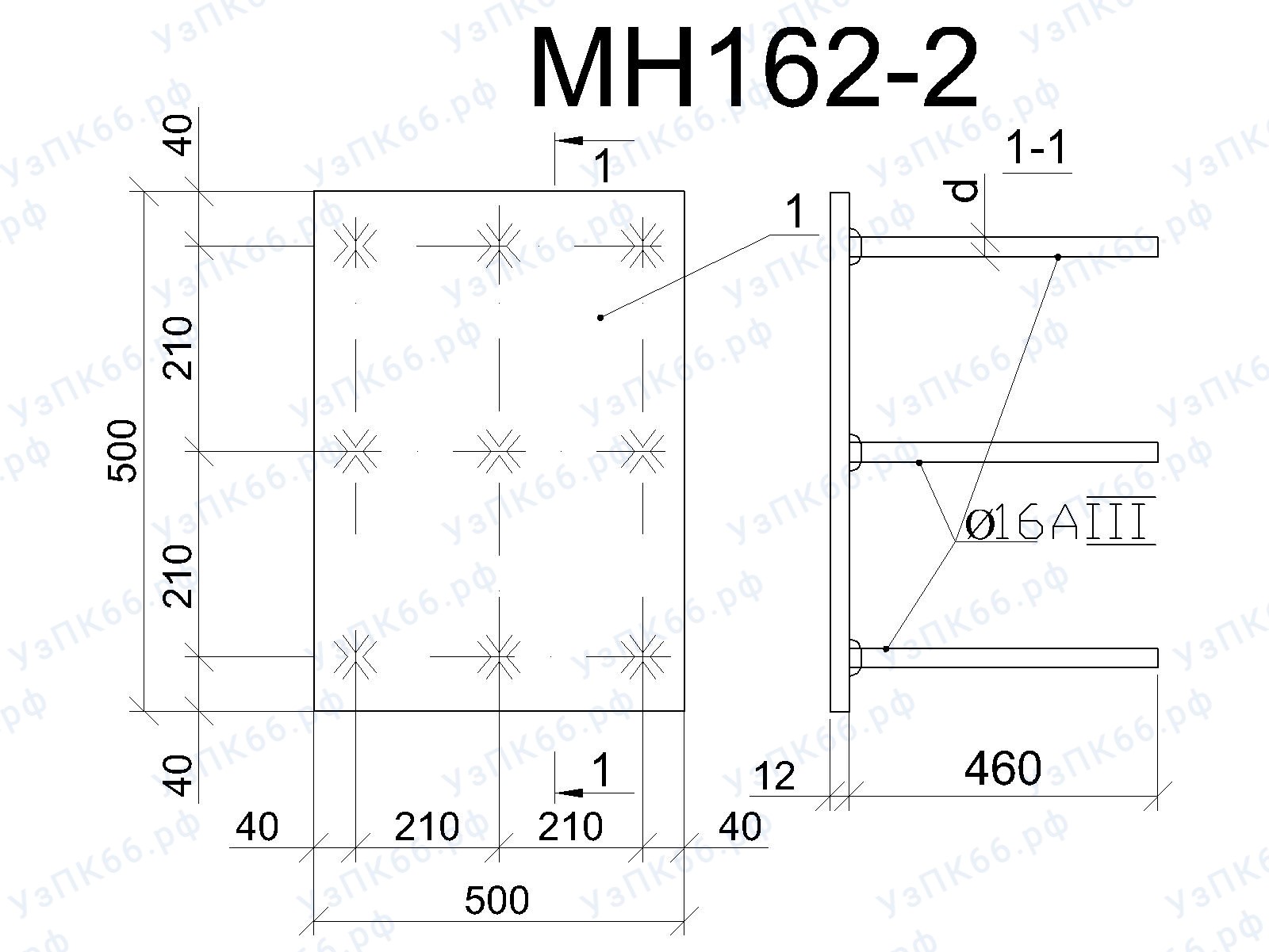 Изделие закладное МН 162-2
