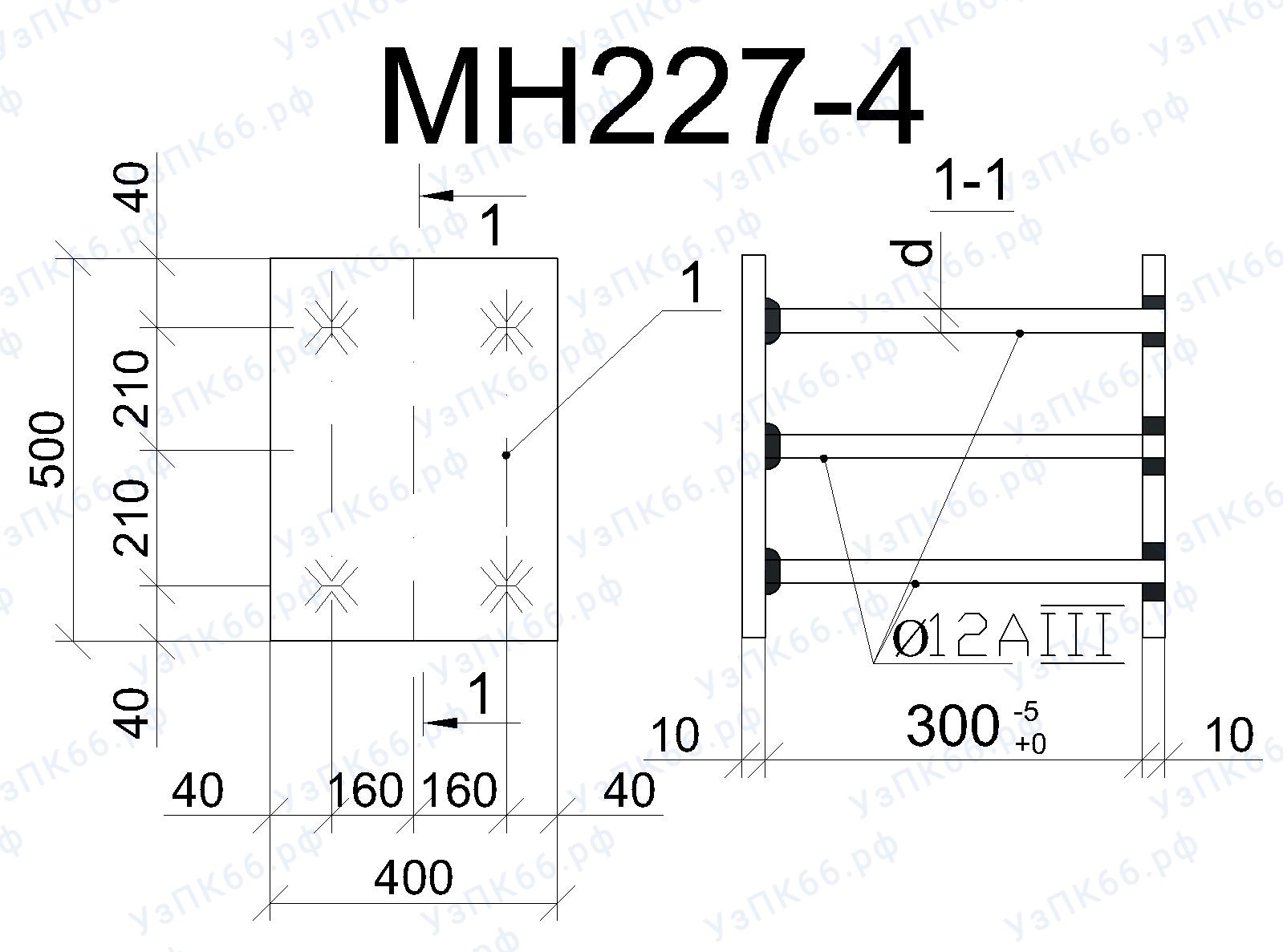 Изделие закладное МН 227-4