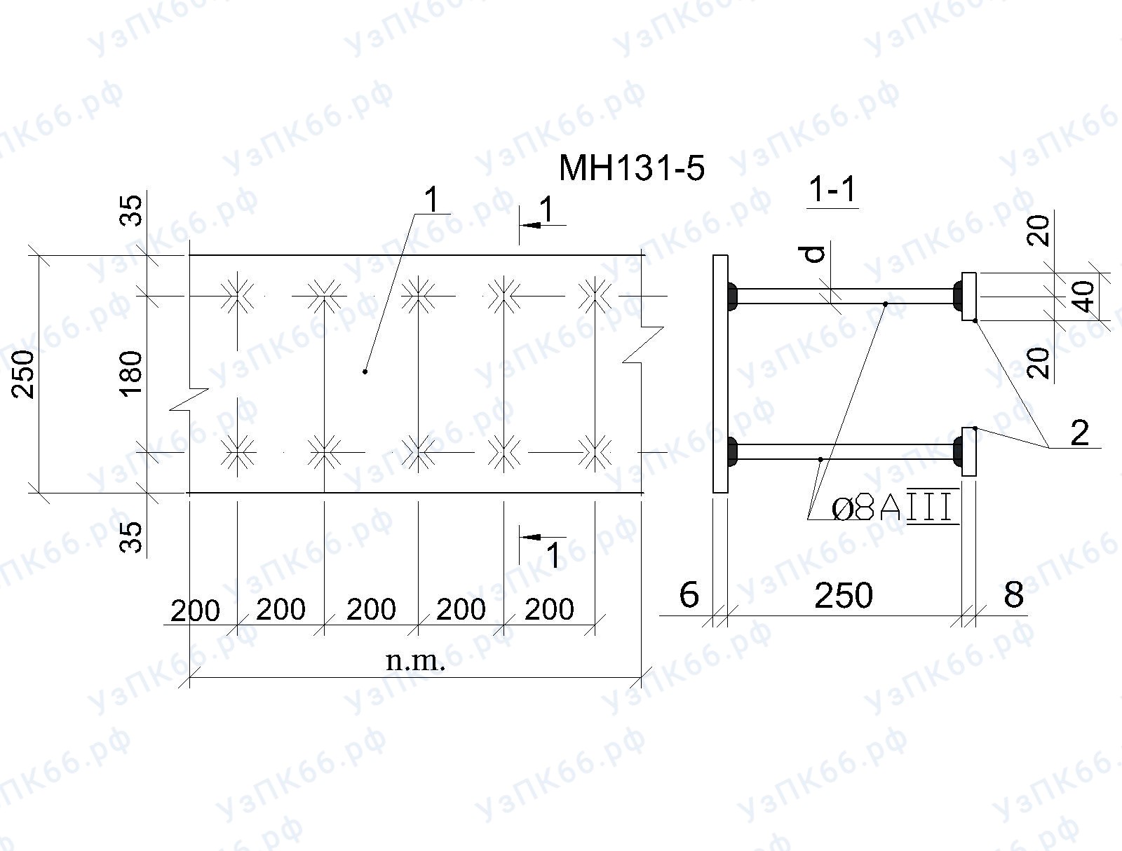 Изделие закладное МН 131-5