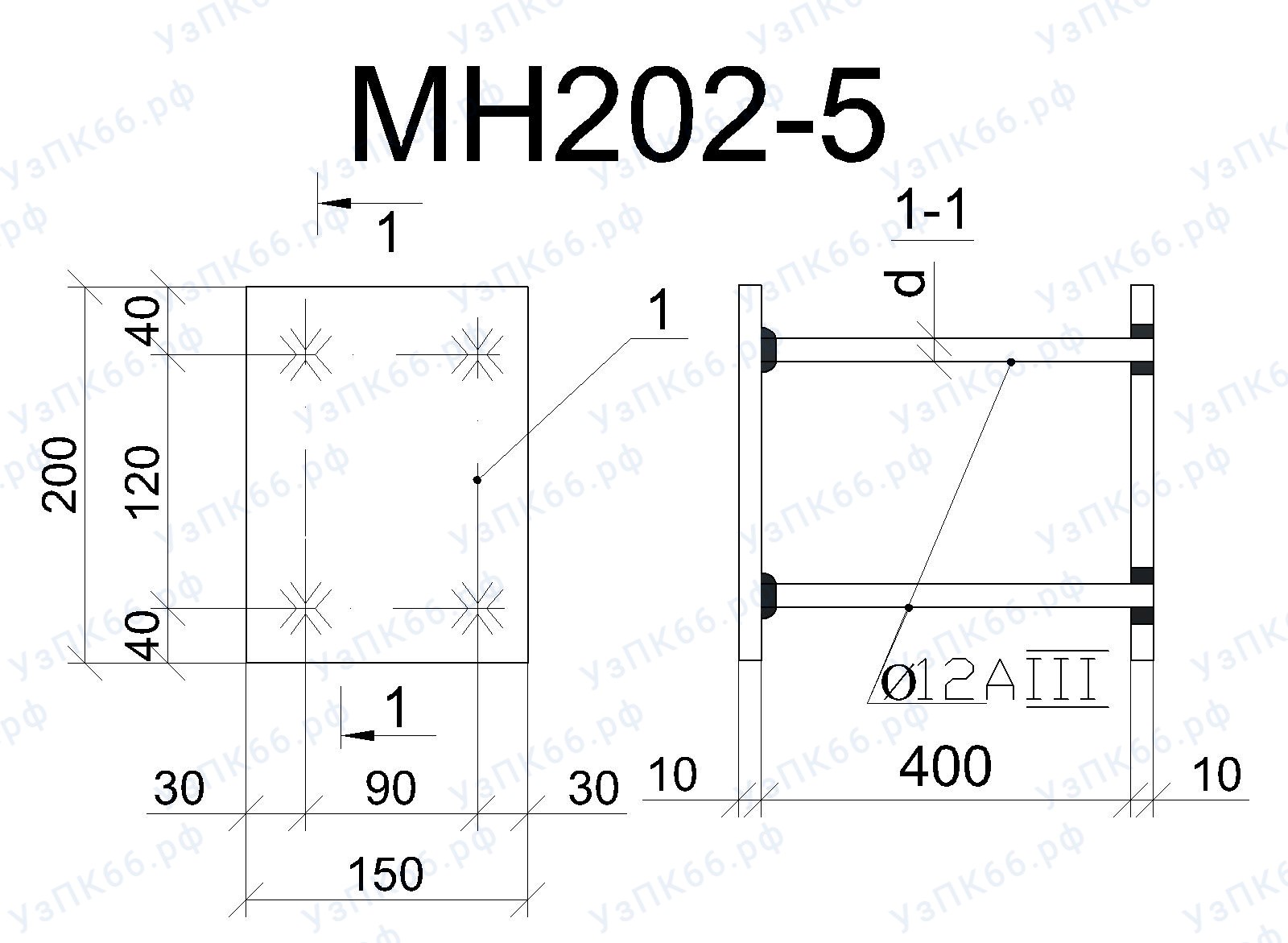 Изделие закладное МН 202-5