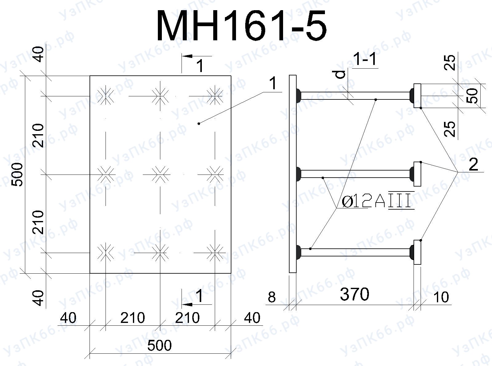 Изделие закладное МН 161-5