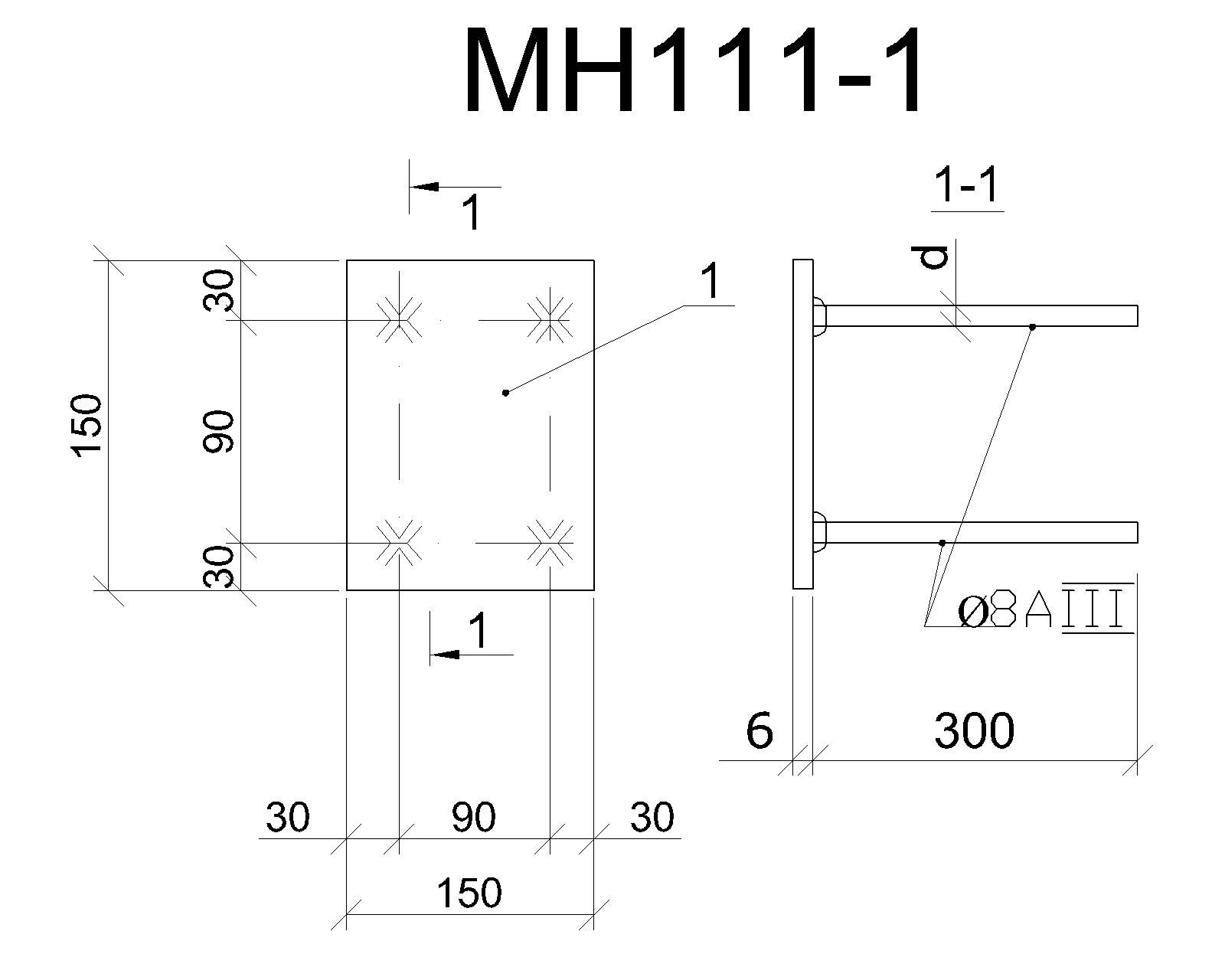 Изделие закладное МН 108-1