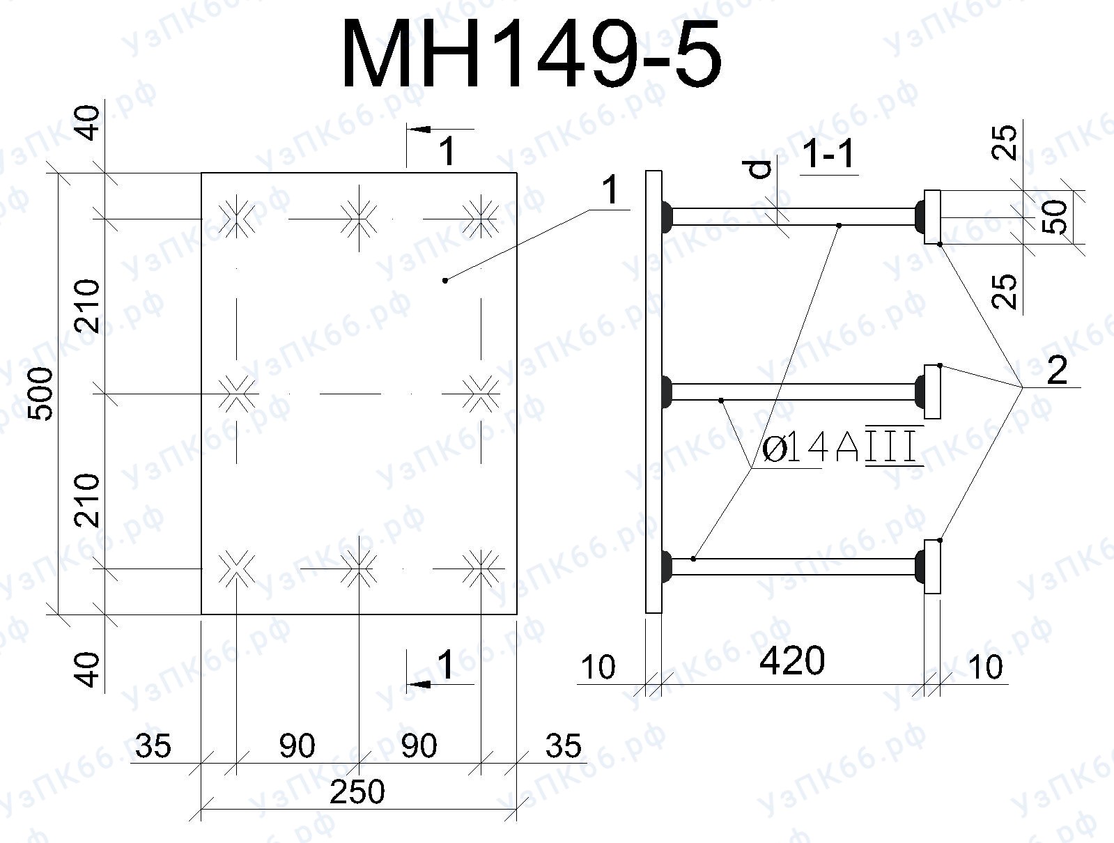 Изделие закладное МН 149-5