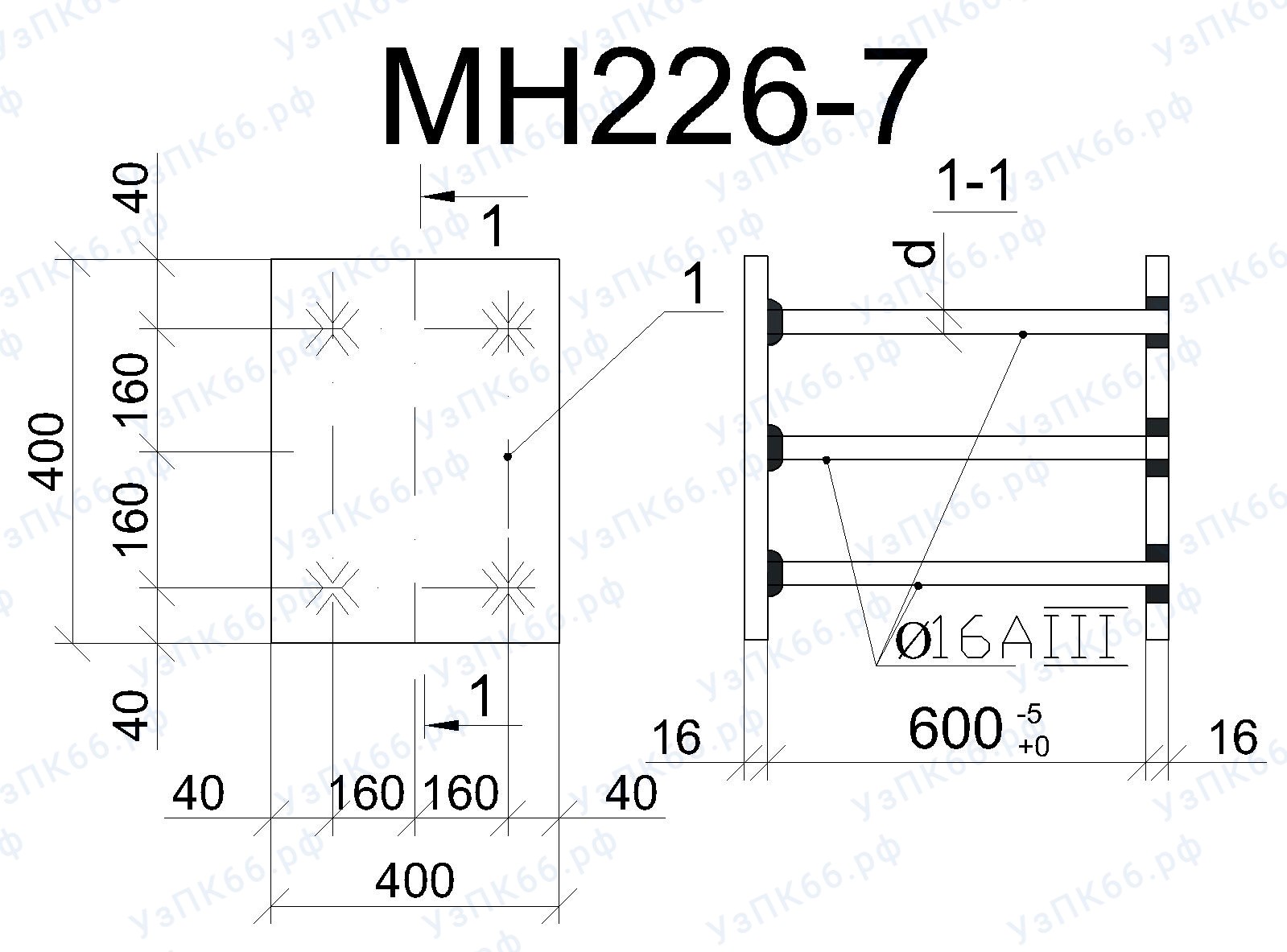 Изделие закладное МН 226-7