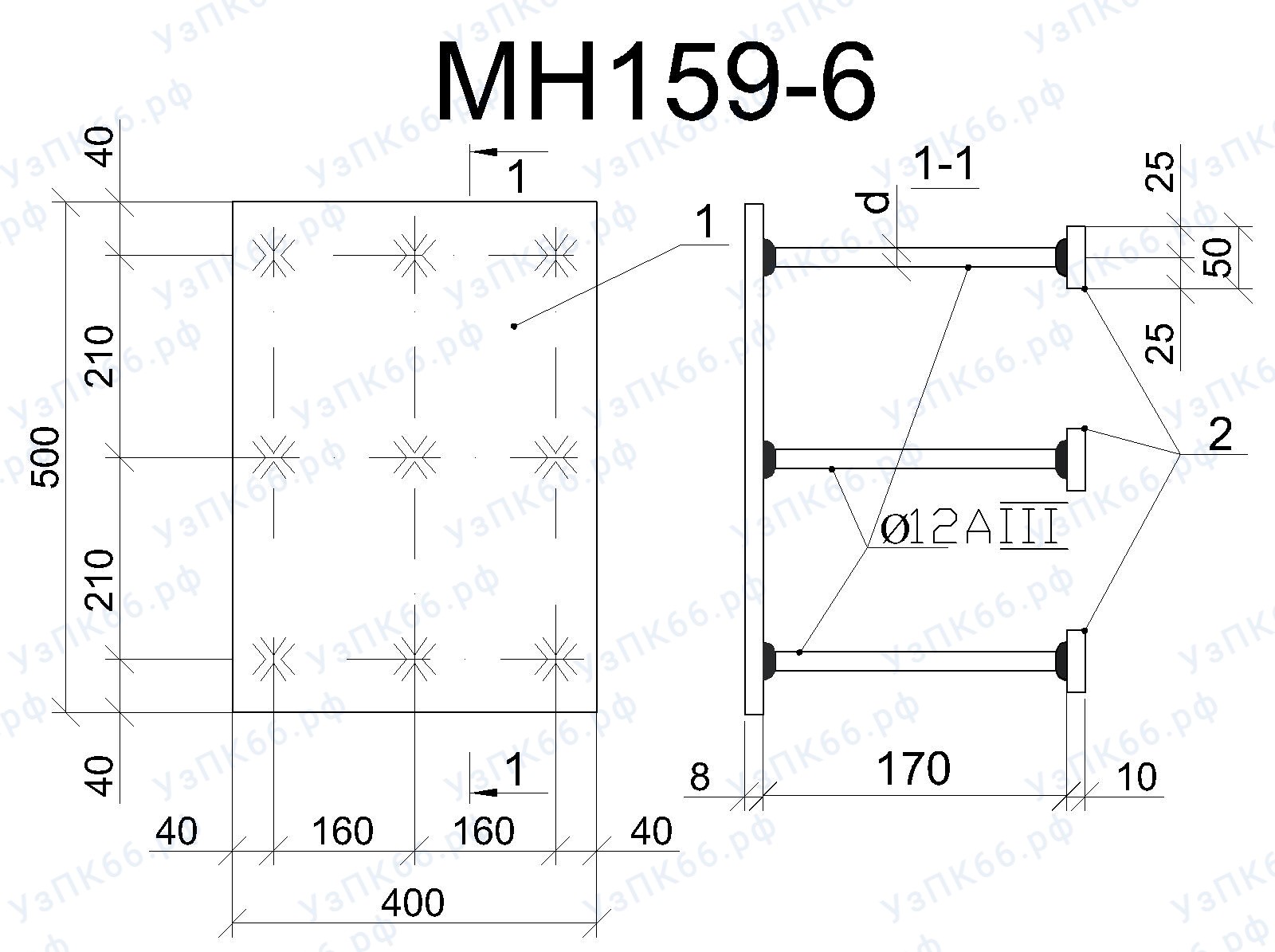 Изделие закладное МН 159-6