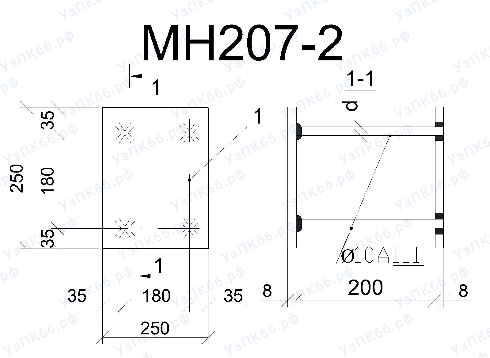 Изделие закладное МН 207-2