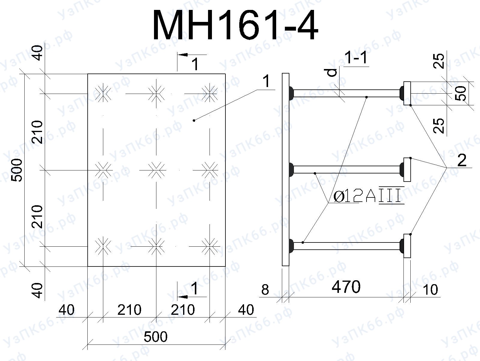 Изделие закладное МН 161-4