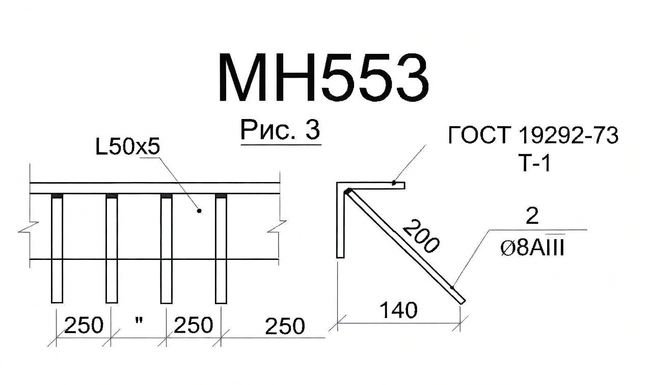 Изделие закладное МН 553