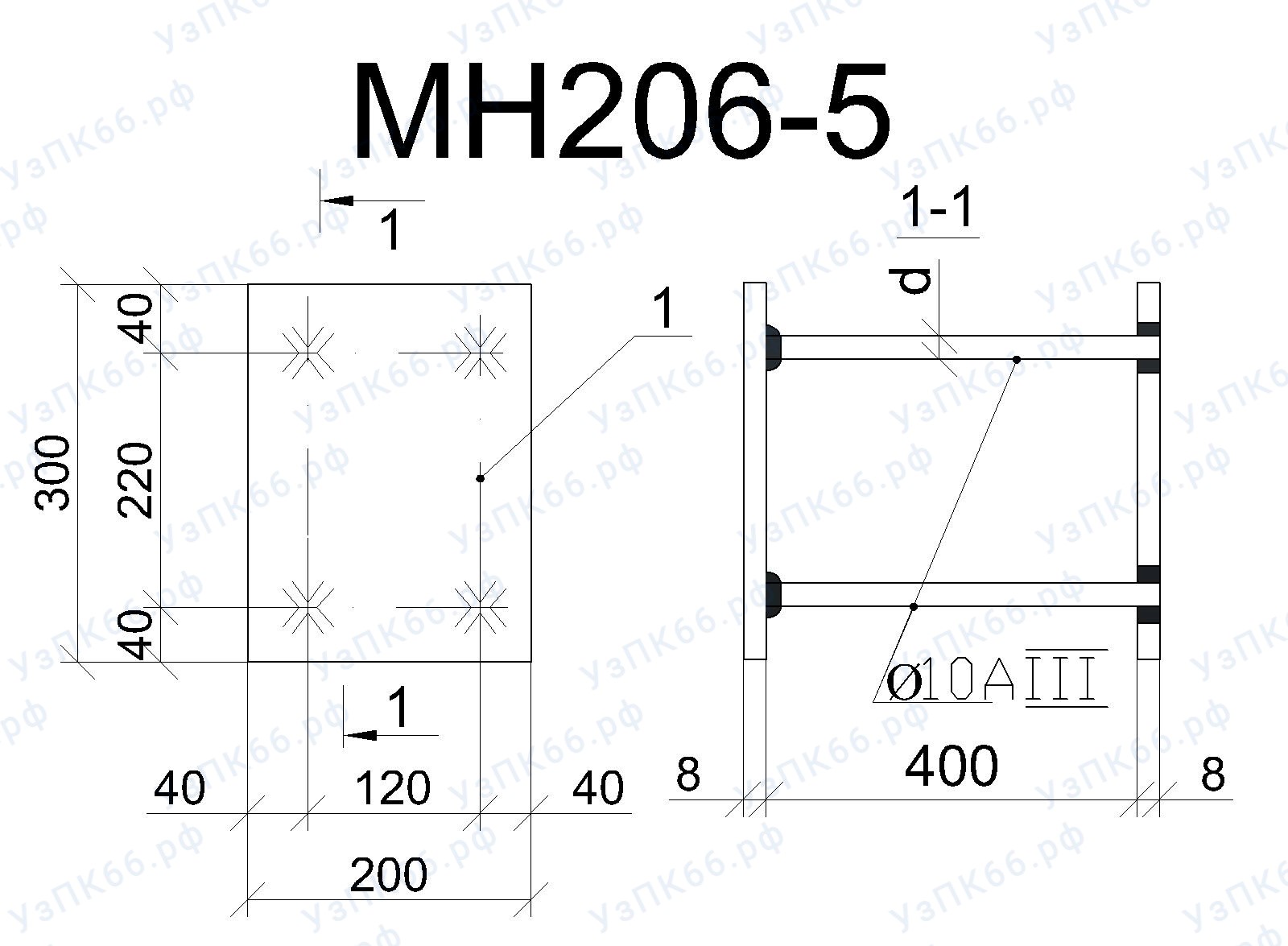Изделие закладное МН 206-5