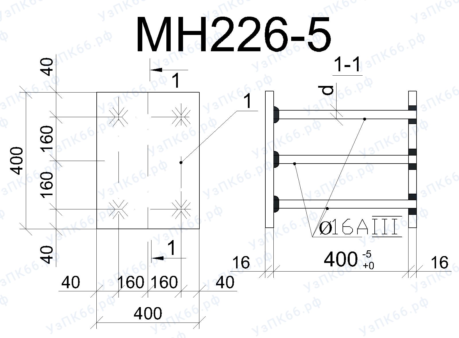 Изделие закладное МН 226-5
