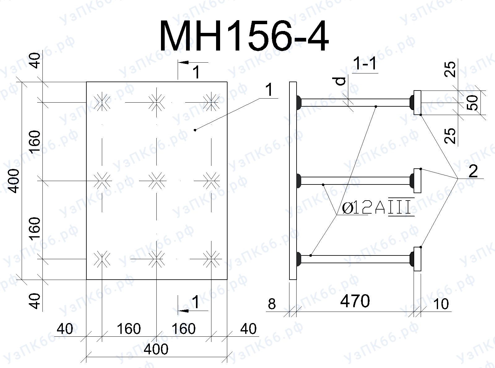 Изделие закладное МН 156-4