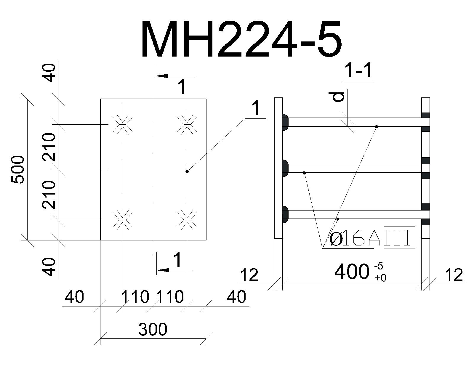 Изделие закладное МН 224-5