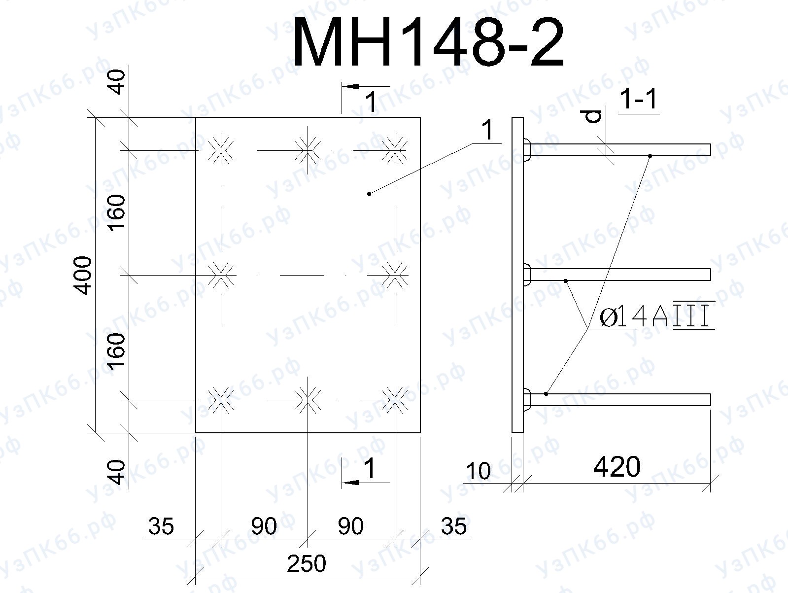 Изделие закладное МН 148-2