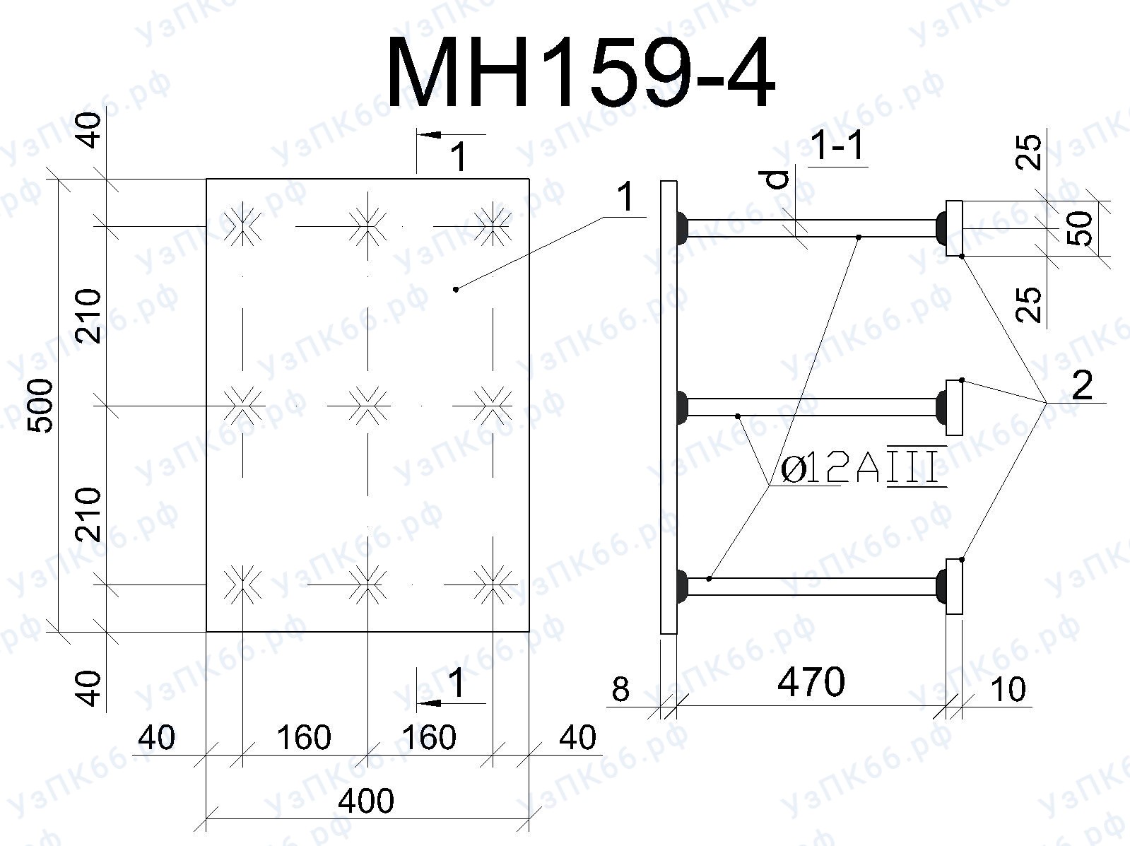 Изделие закладное МН 159-4