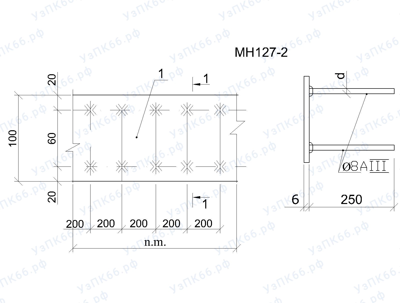 Изделие закладное МН 127-2