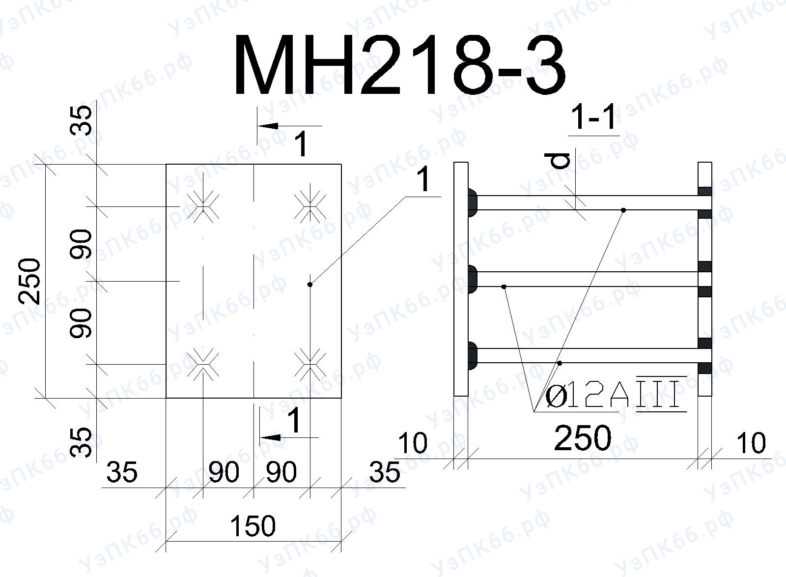 Изделие закладное МН 218-3