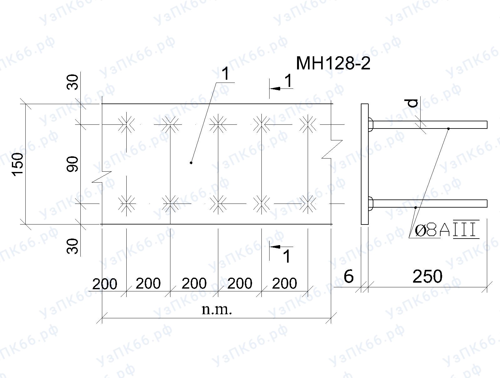 Изделие закладное МН 128-2