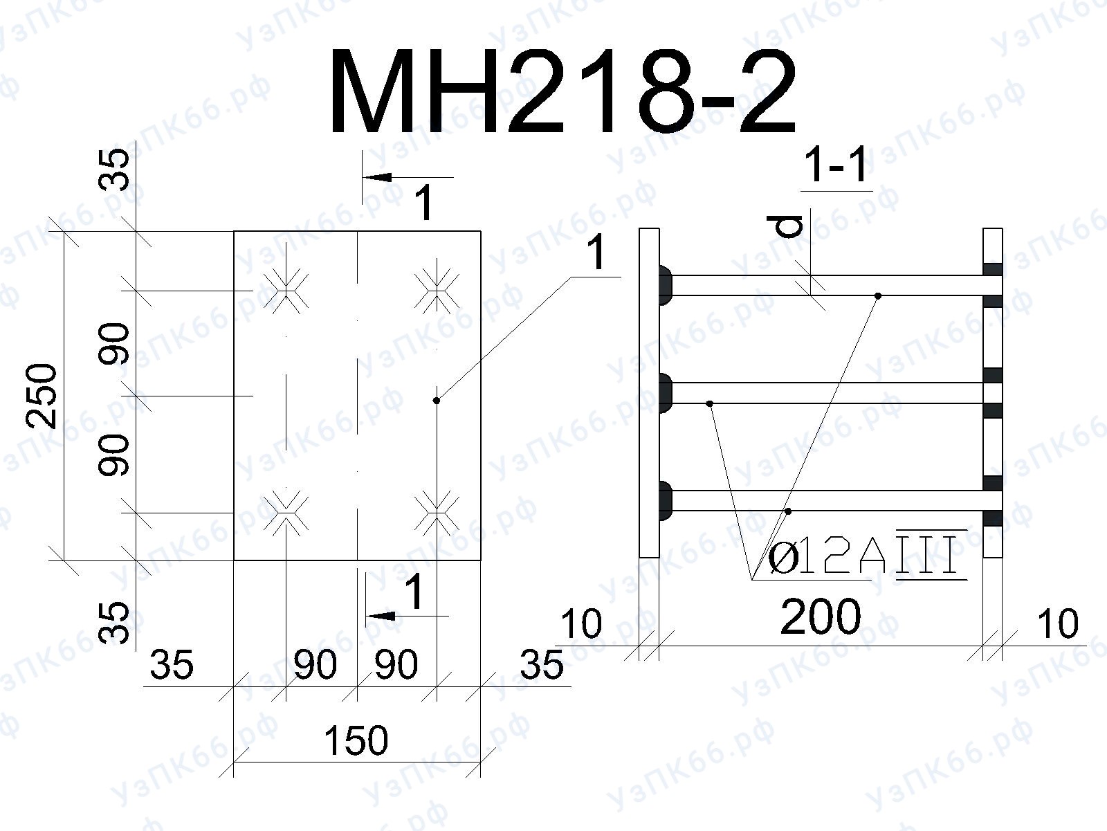 Изделие закладное МН 218-2