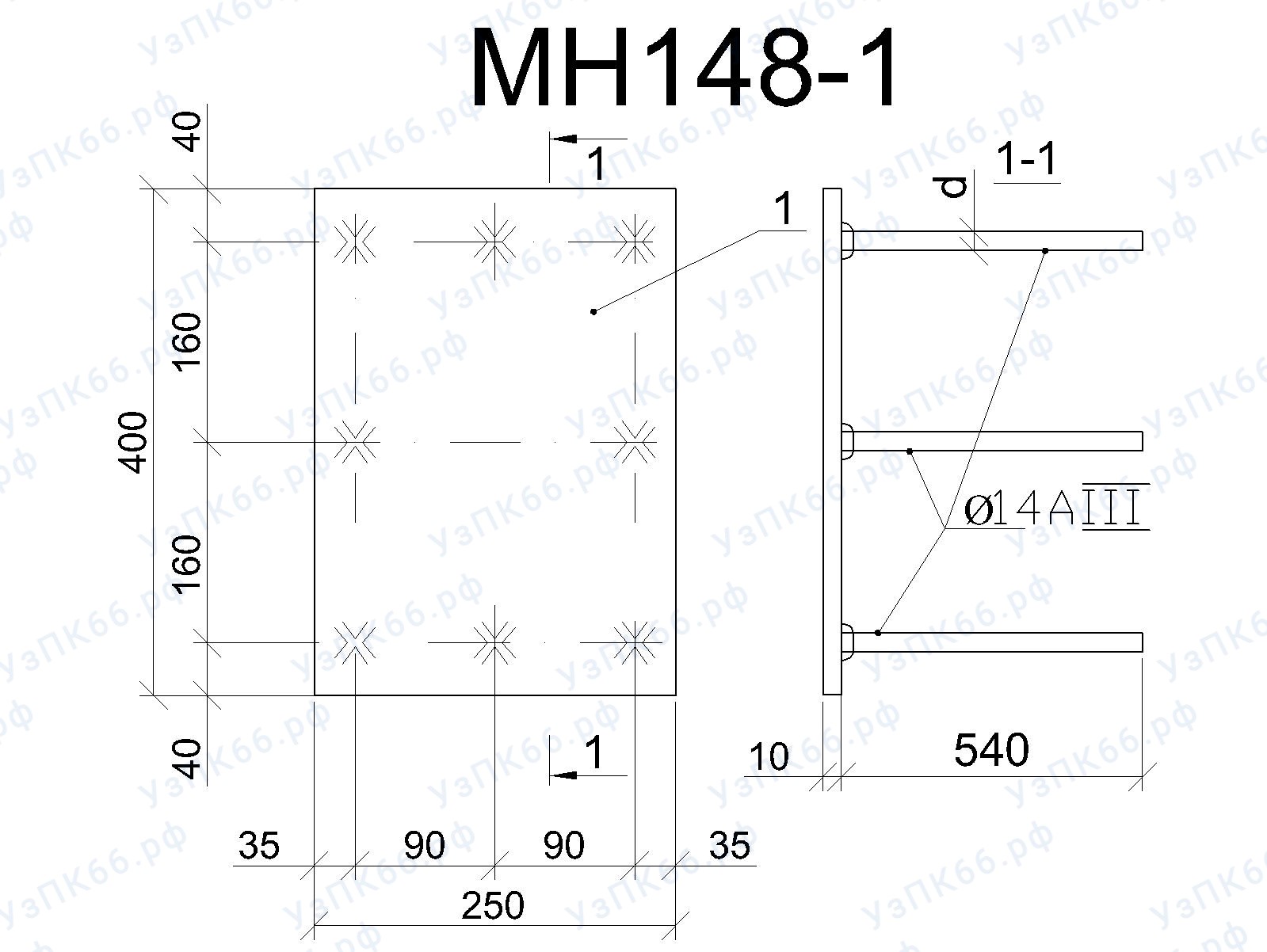 Изделие закладное МН 148-1