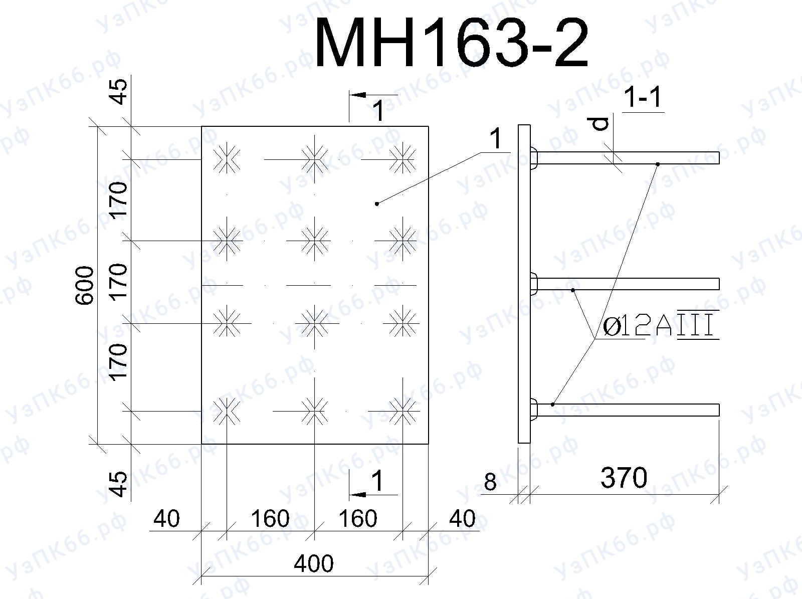 Изделие закладное МН 163-2