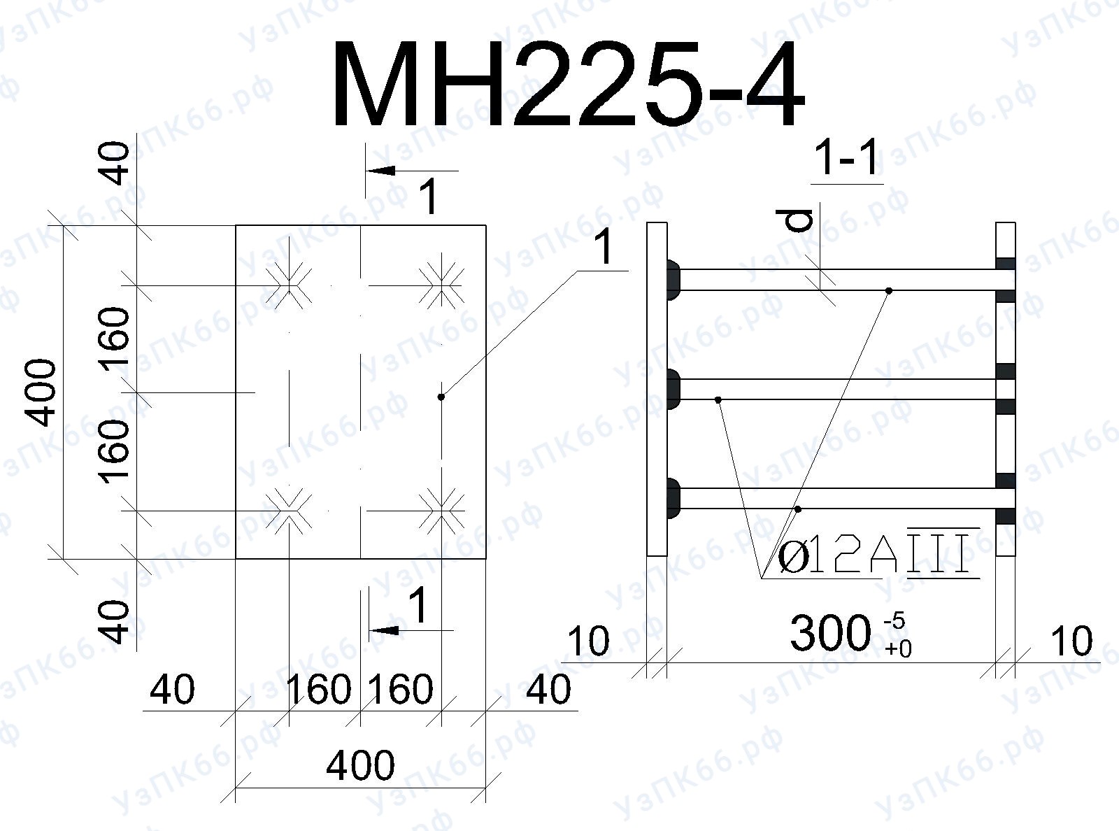 Изделие закладное МН 225-4