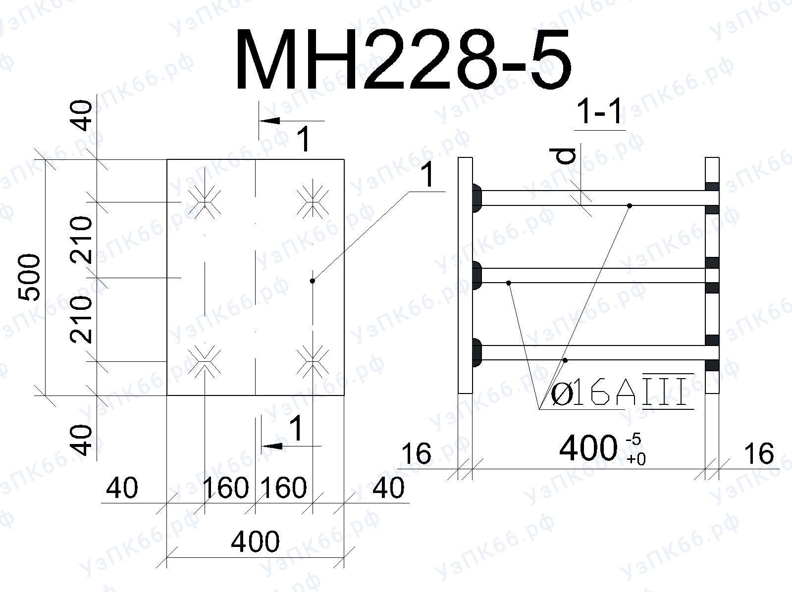 Изделие закладное МН 228-5