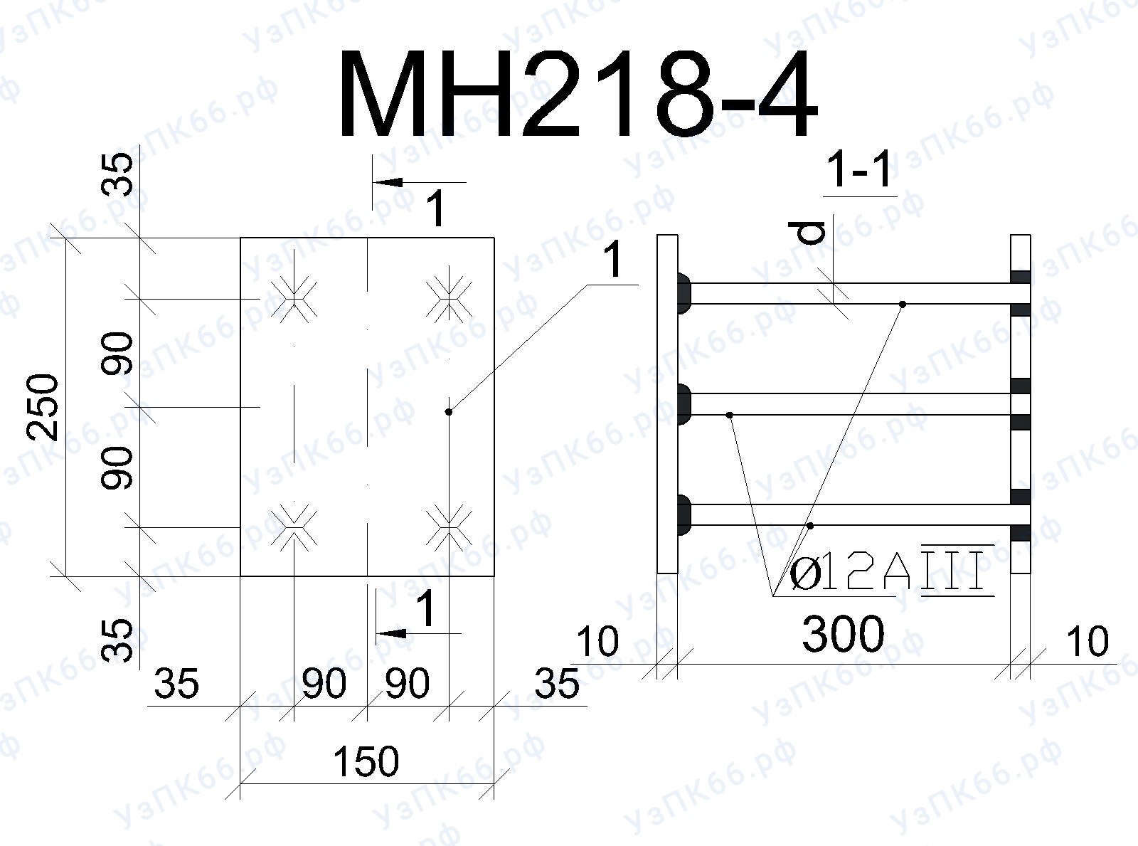 Изделие закладное МН 218-4