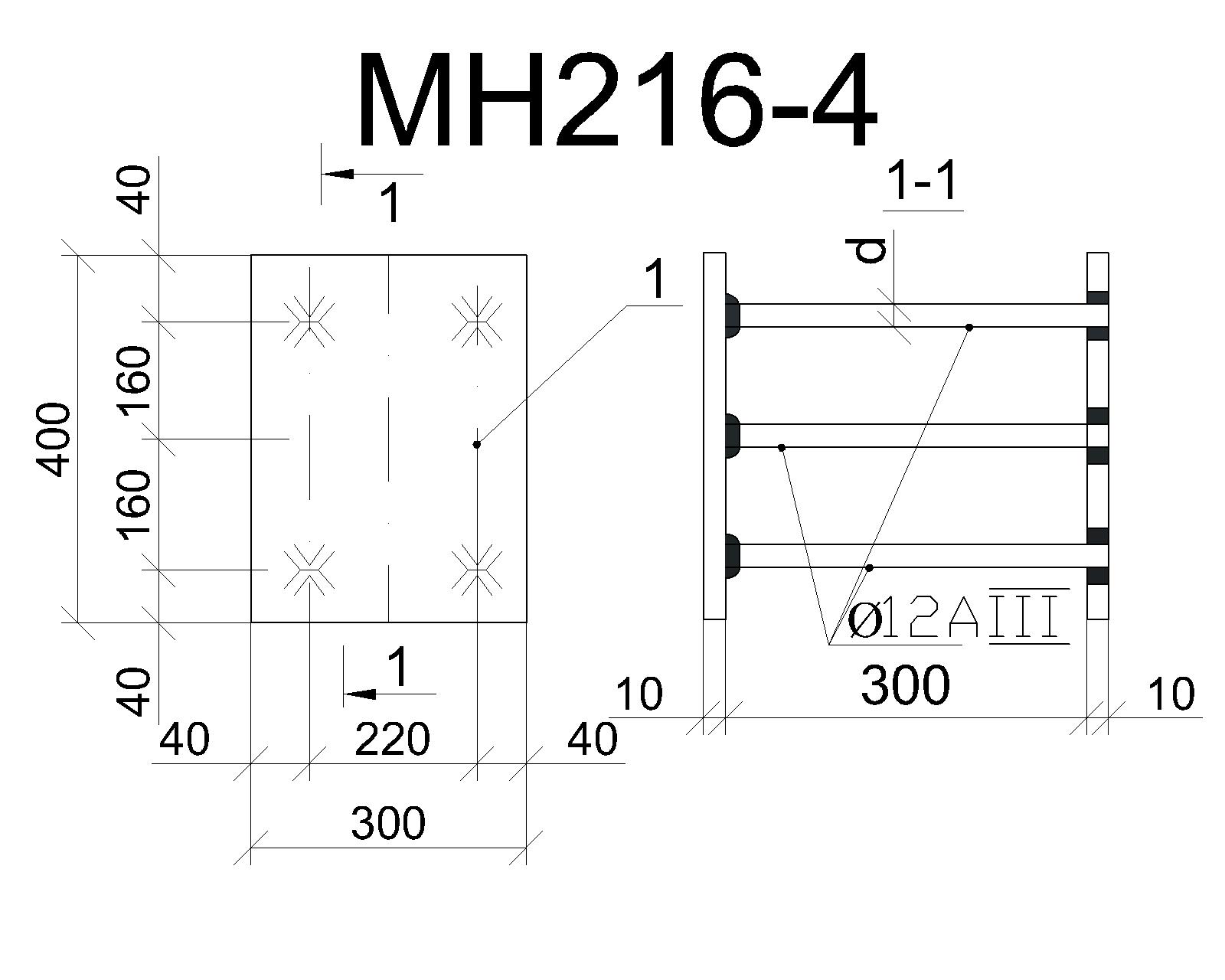 Изделие закладное МН 216-4