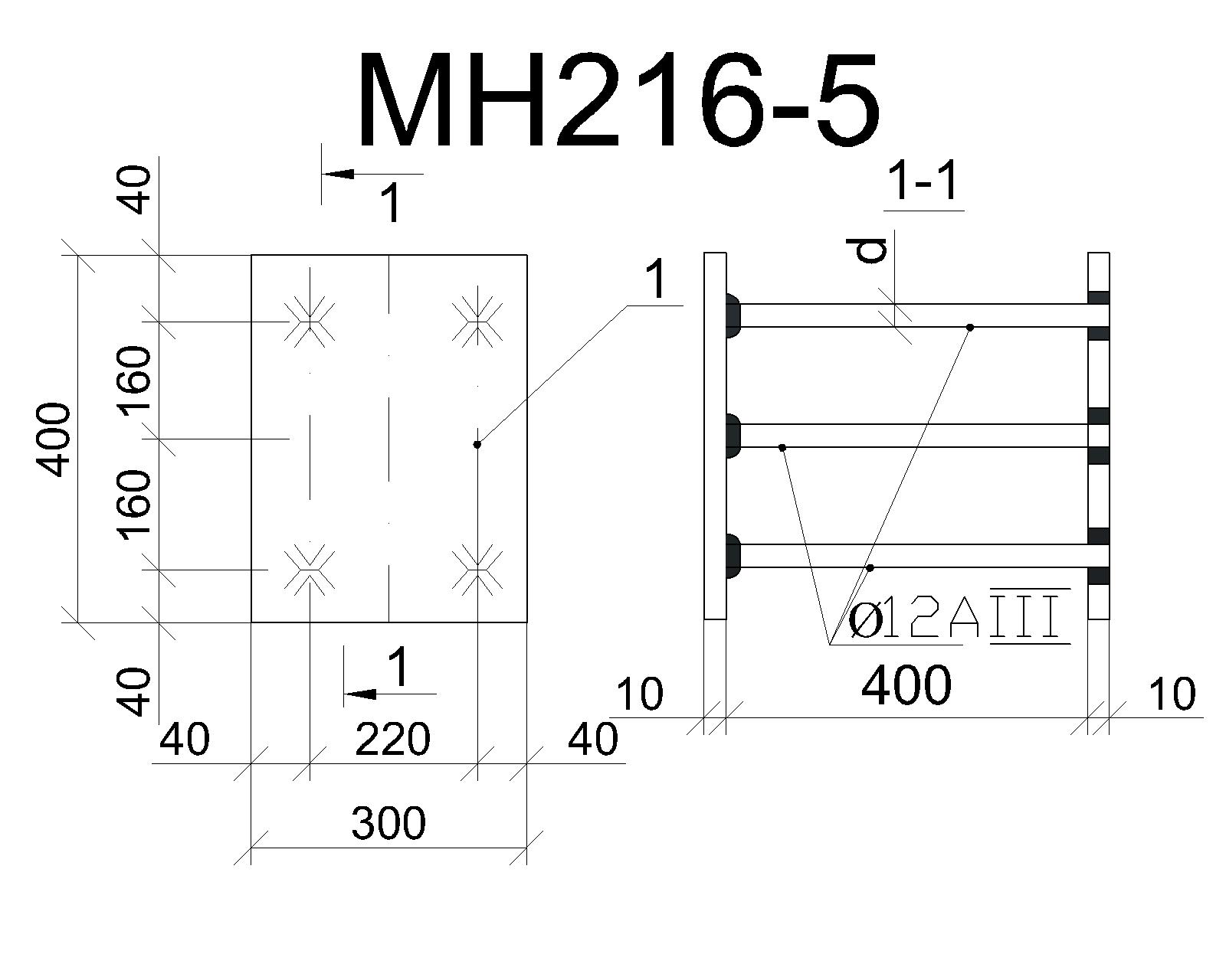 Изделие закладное МН 216-5