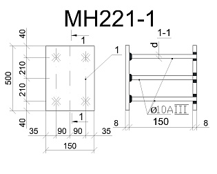 Изделие закладное МН 221-1