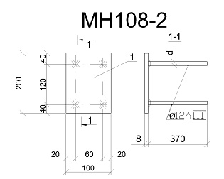 Изделие закладное МН 108-2