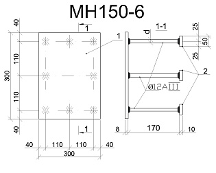Изделие закладное МН 150-6